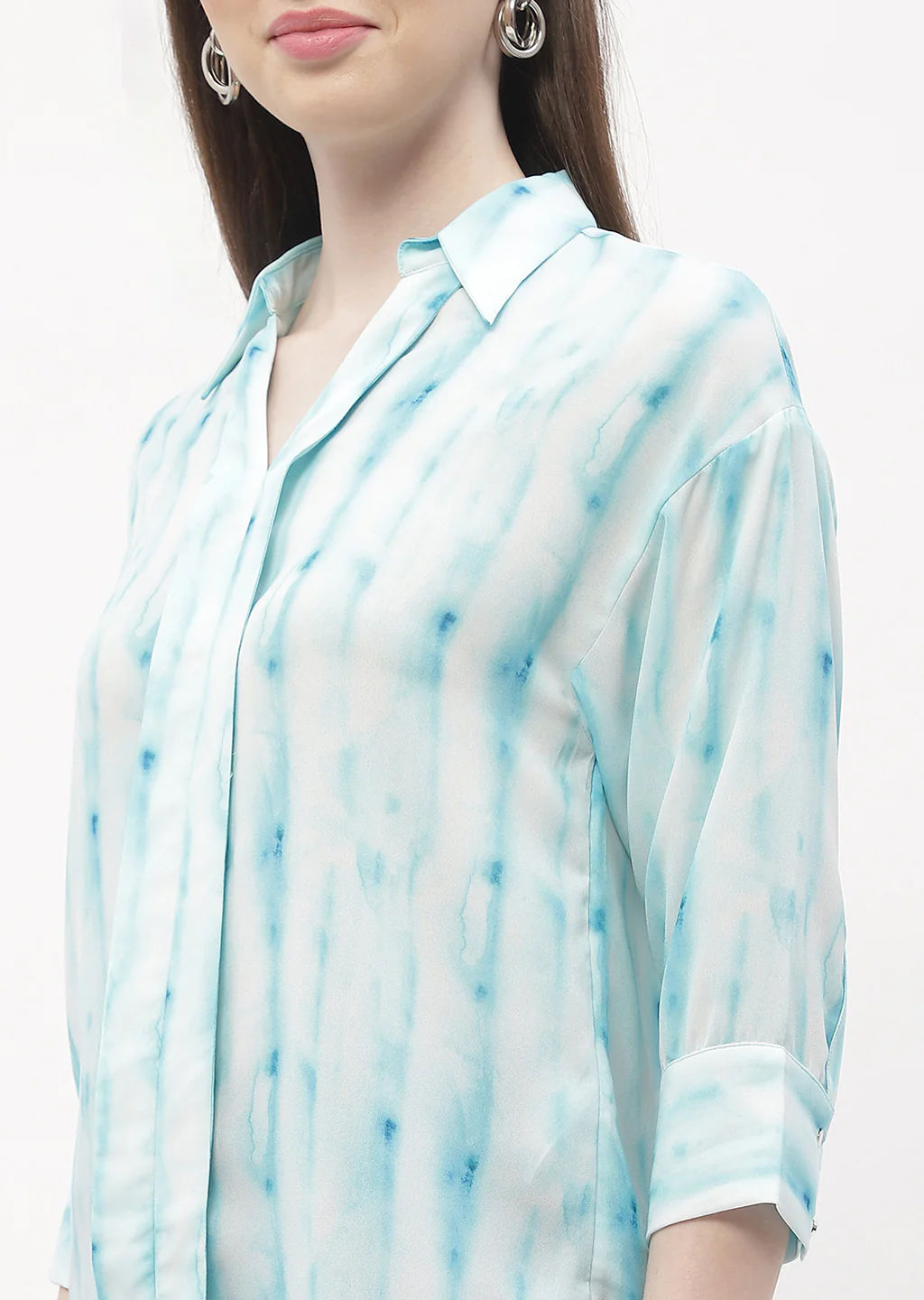 Madame Tie-Dye Aqua Blue Regular Top - Image 6