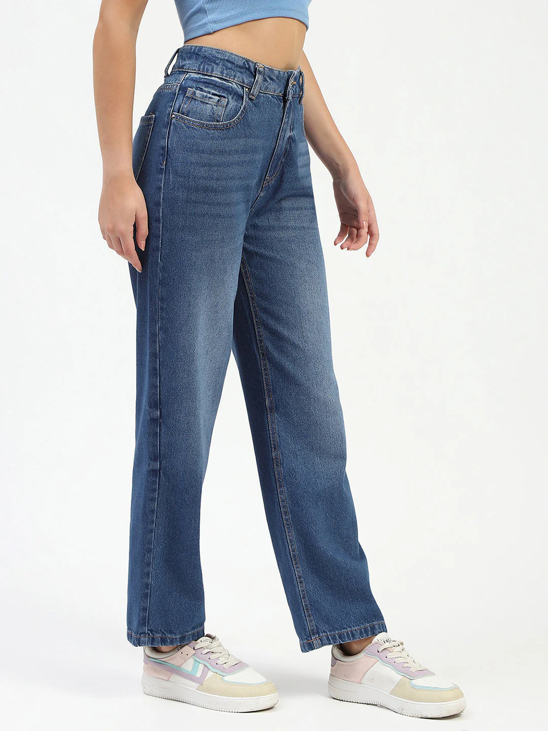 Madame Blue Straight Fit Jeans - Image 3