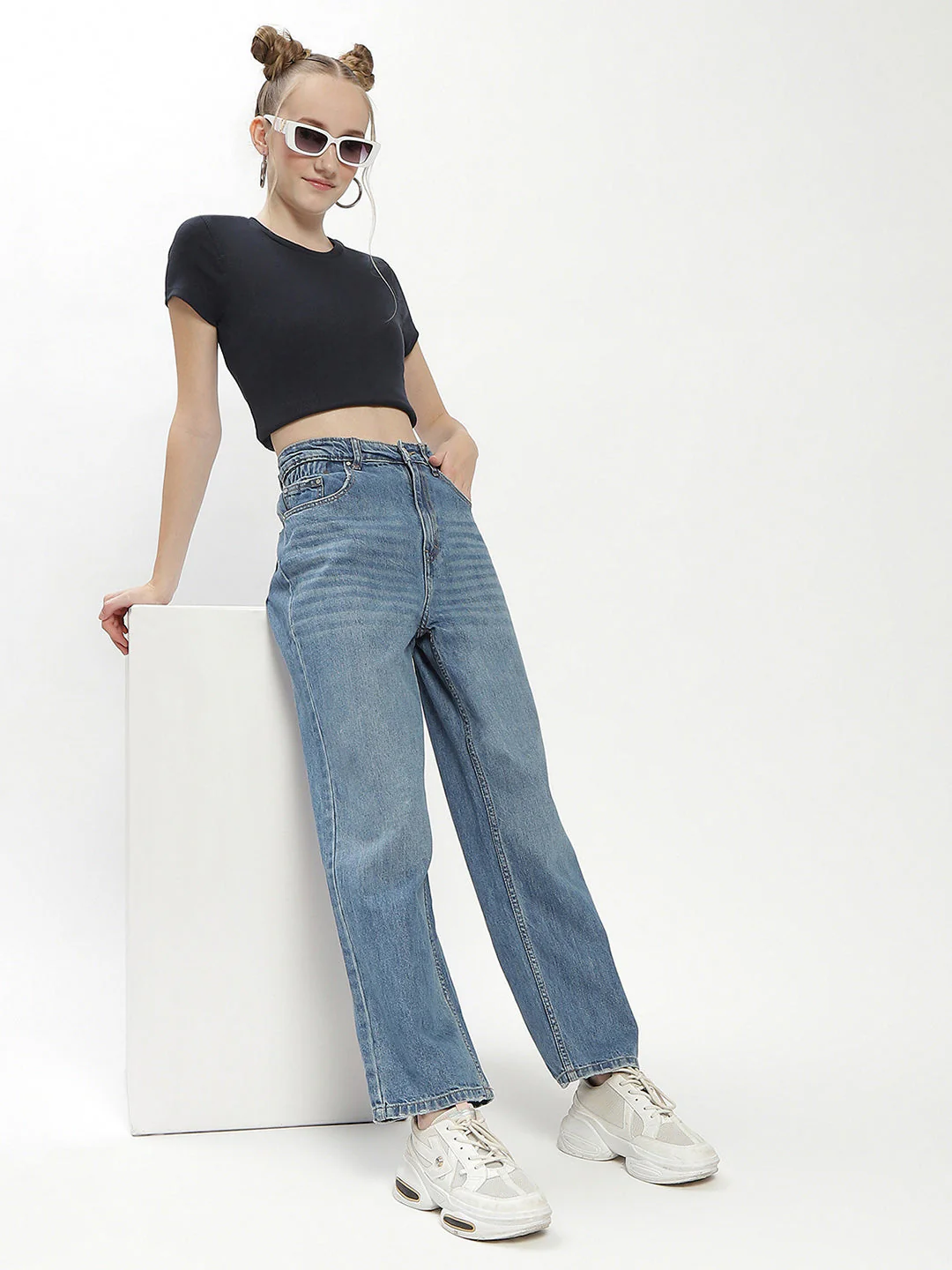 Madame Blue Straight Fit Jeans