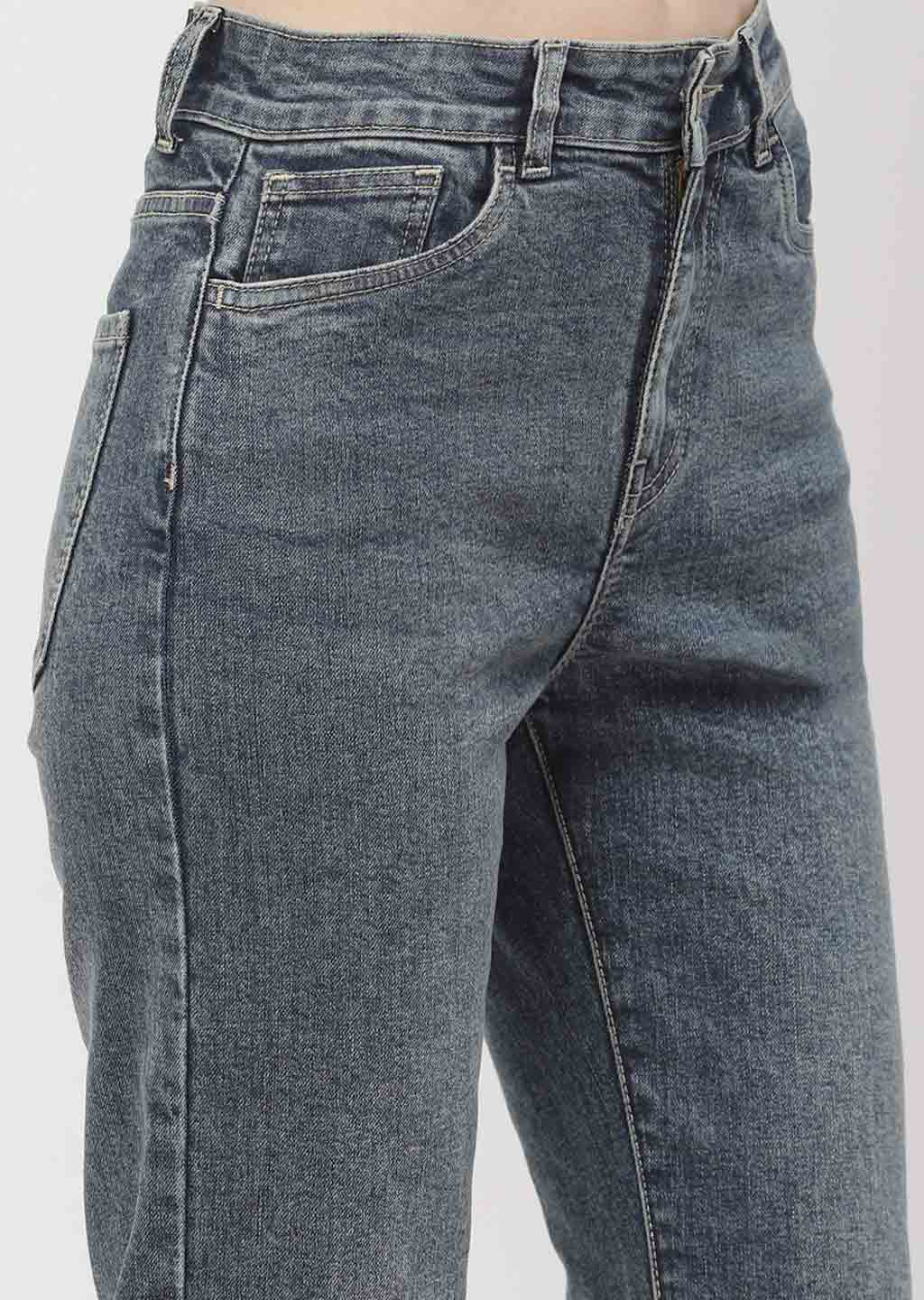 Madame Washed Blue Straight Fit Jeans - Image 2