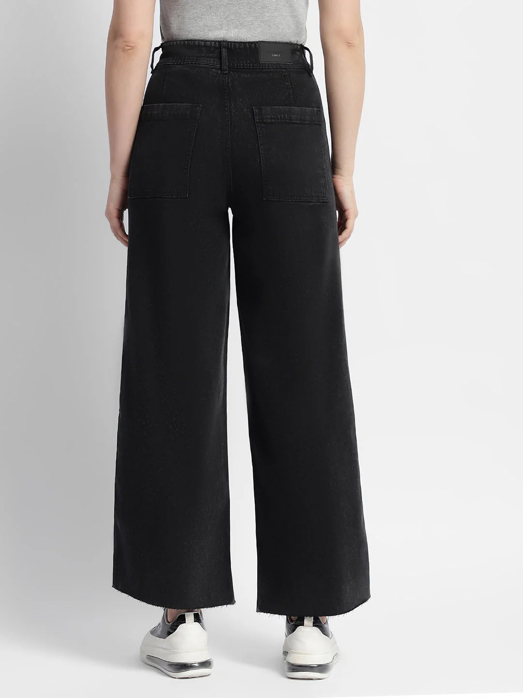 Madame Black Wid Leg High Rise Jeans - Image 5