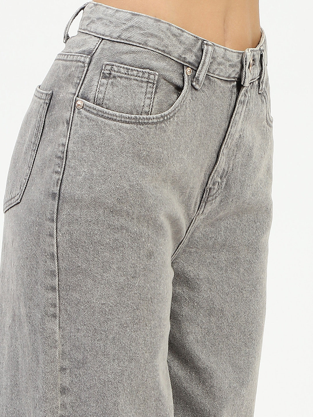 Madame Grey Wide-Leg Jeans - Image 6