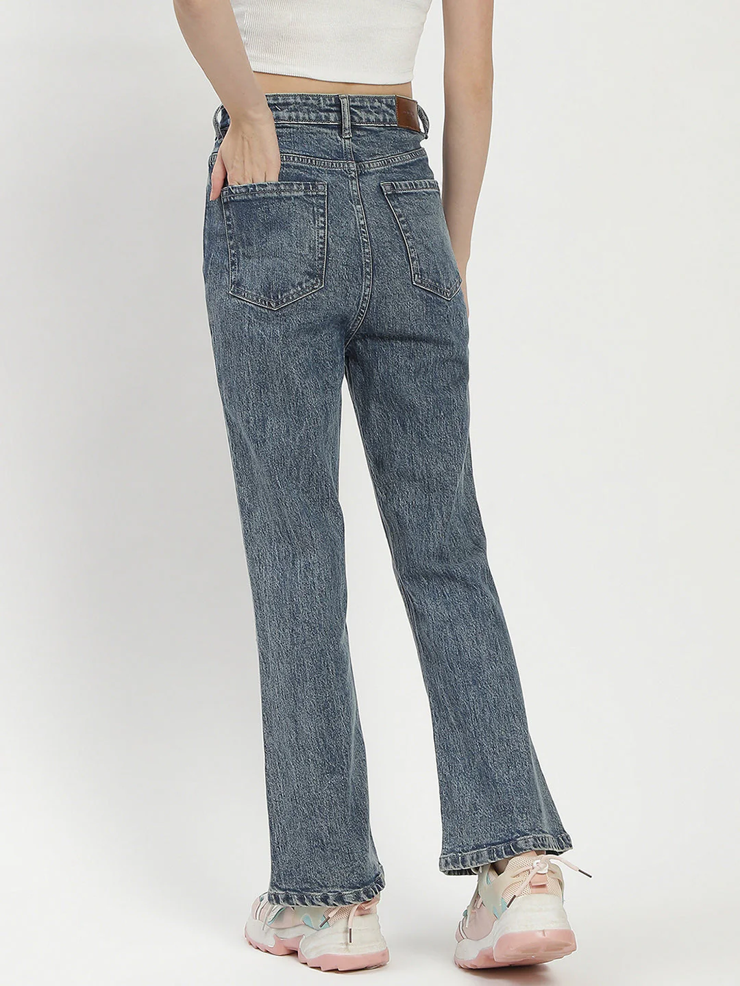 Madame Blue Whiskered Flared Jeans - Image 5