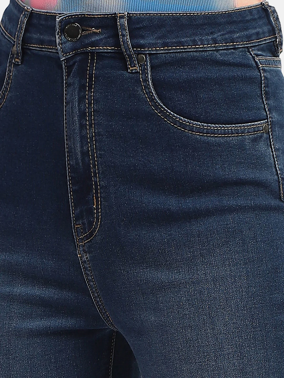 Madame Mid Rise Blue Flared Jeans - Image 6