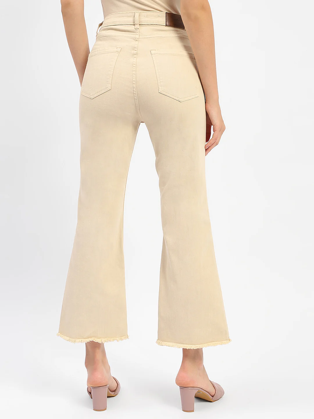 Madame Flared Fit Beige Jeans - Image 5
