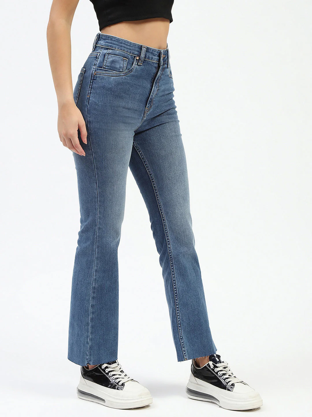 Madame Blue Flared Jeans - Image 3
