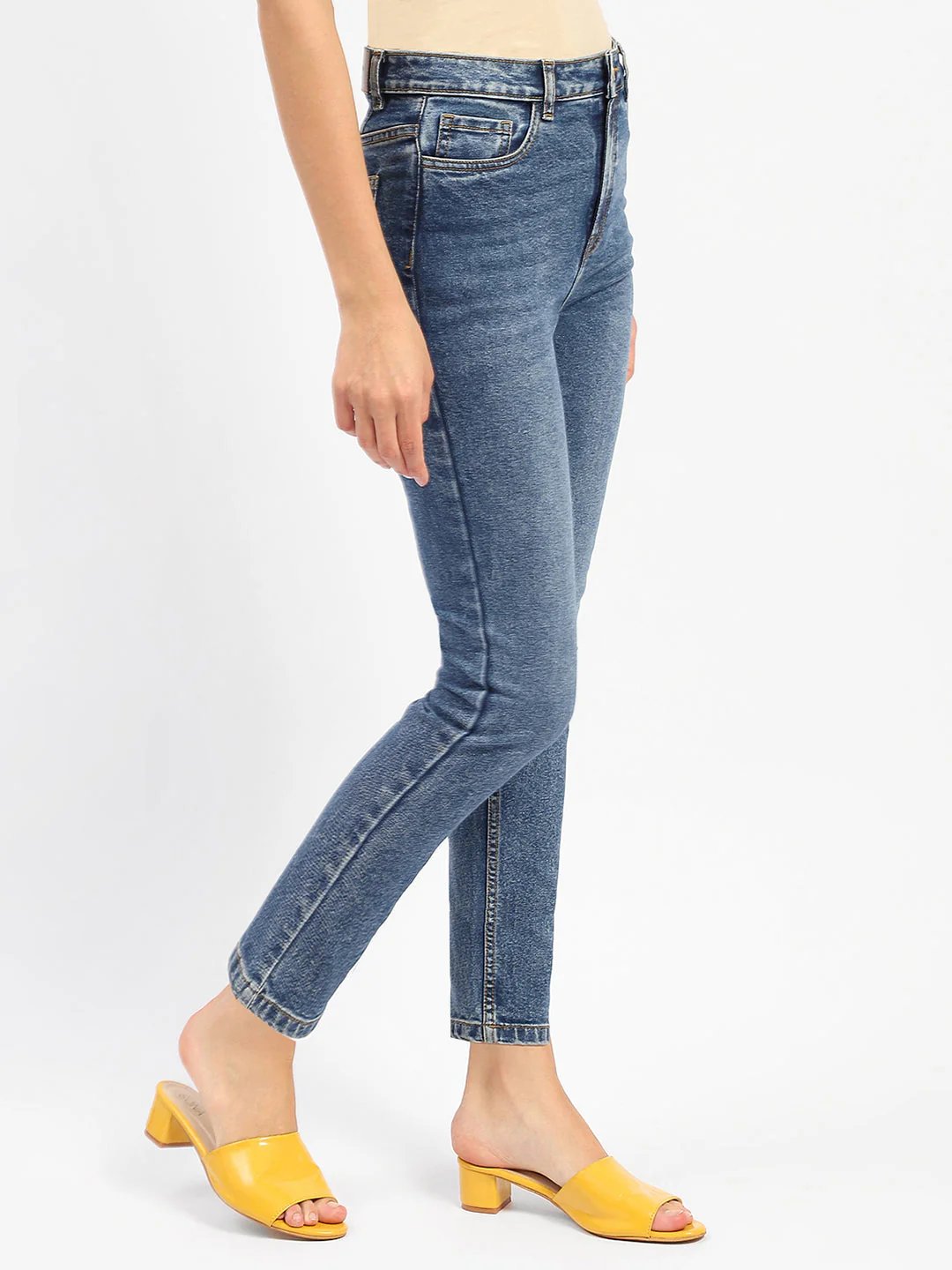 Madame Slim Fit Blue Denim Jeans - Image 3