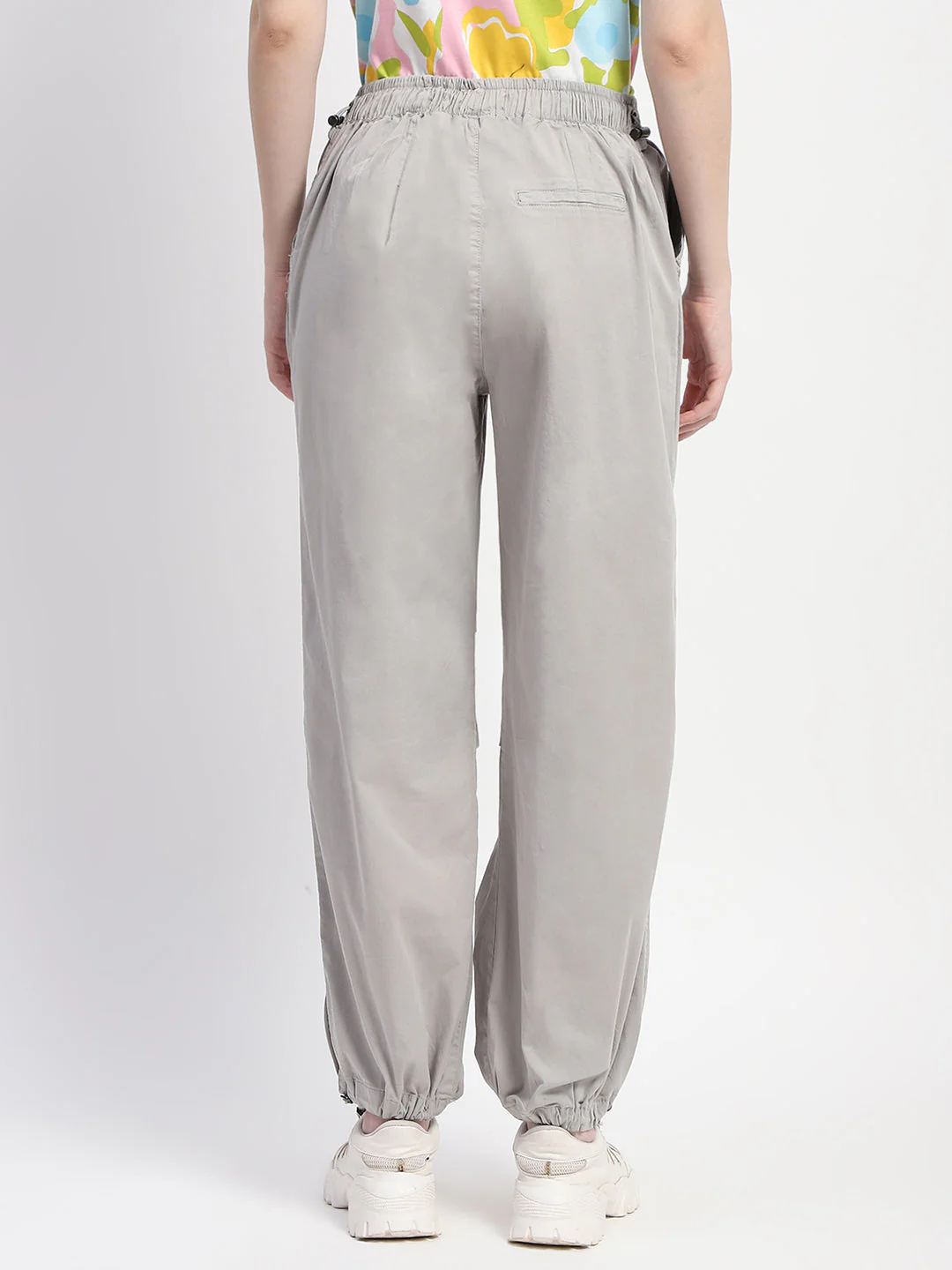 Madame Off White Cotton Joggers - Image 5