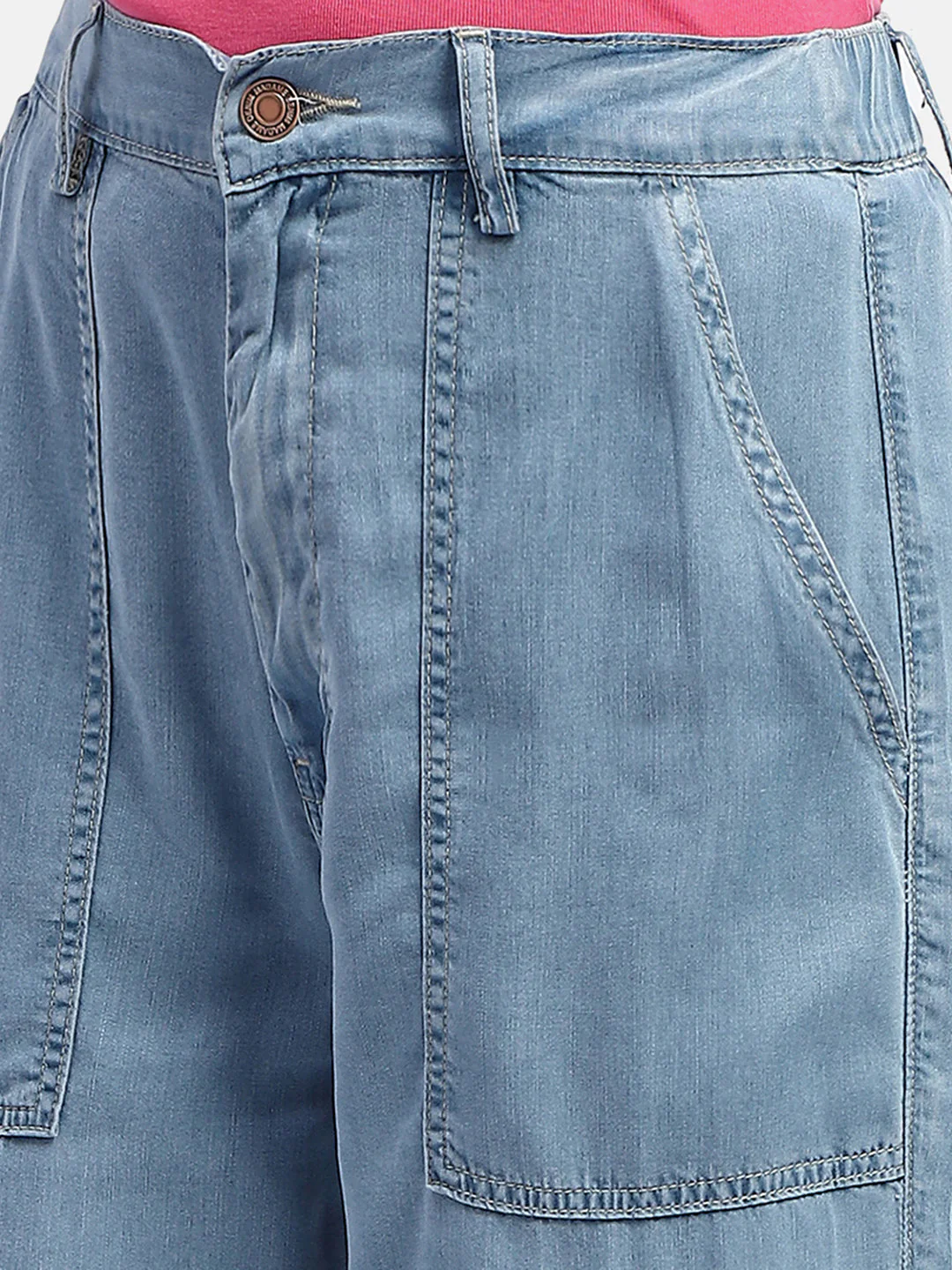 Madame Solid Light Blue Jogger - Image 2