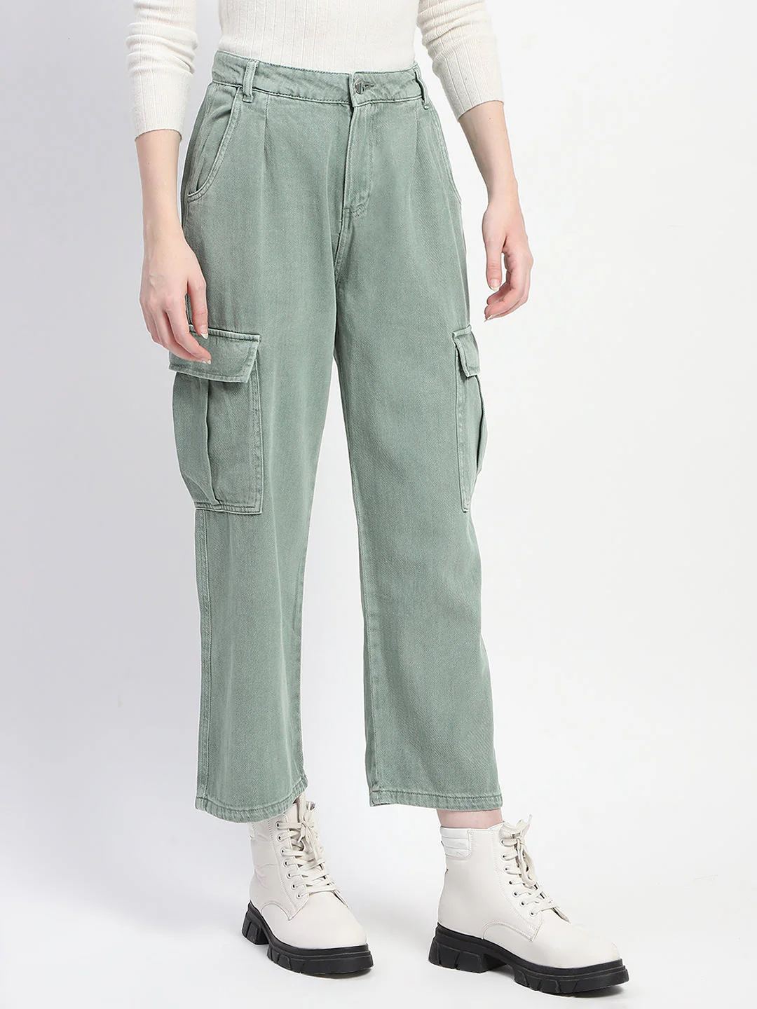 Madame Relax Fit Green Cargo Pants - Image 3
