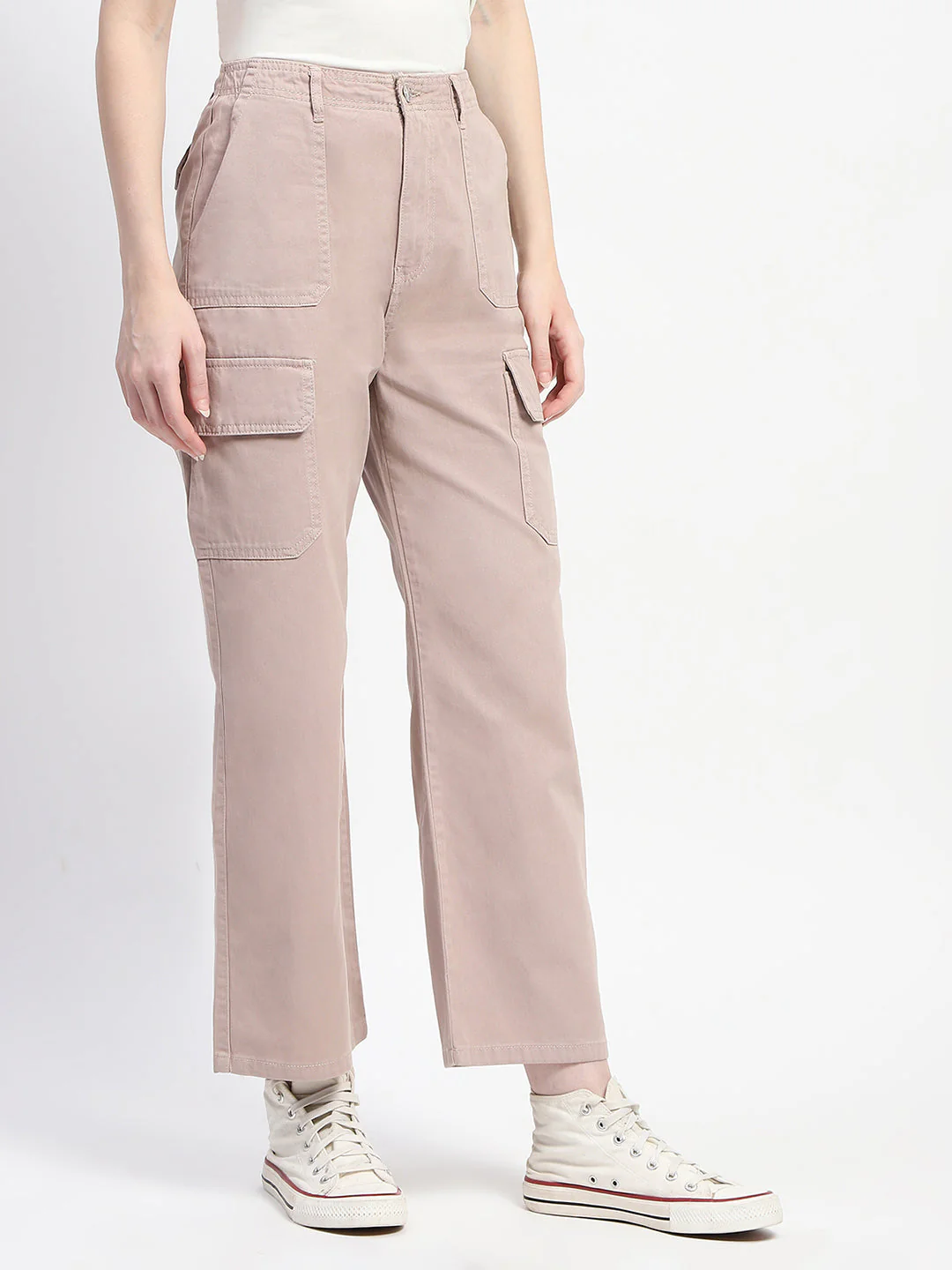 Madame Relax Fit Khaki Cargo Pants - Image 3