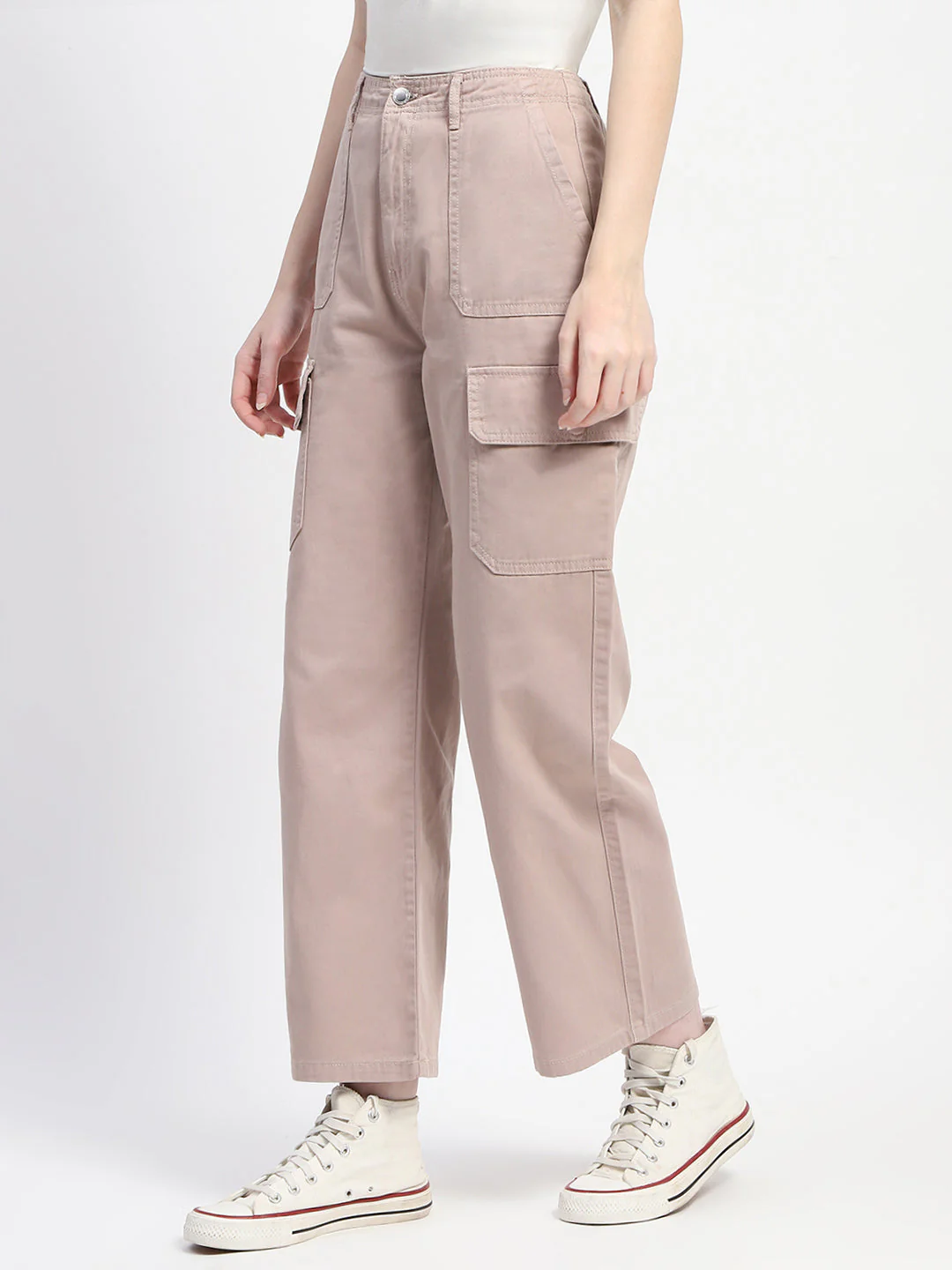 Madame Relax Fit Khaki Cargo Pants - Image 4
