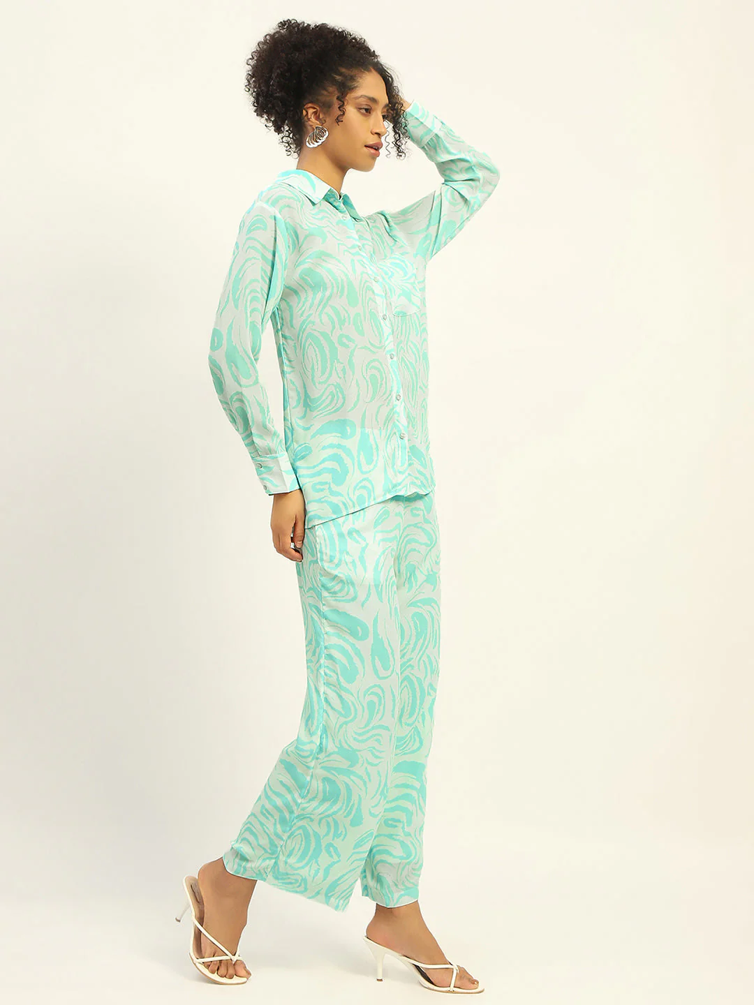 Madame Printed Green Co-Ord Set - Image 4