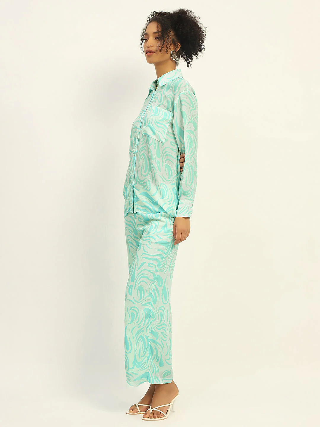 Madame Printed Green Co-Ord Set - Image 5