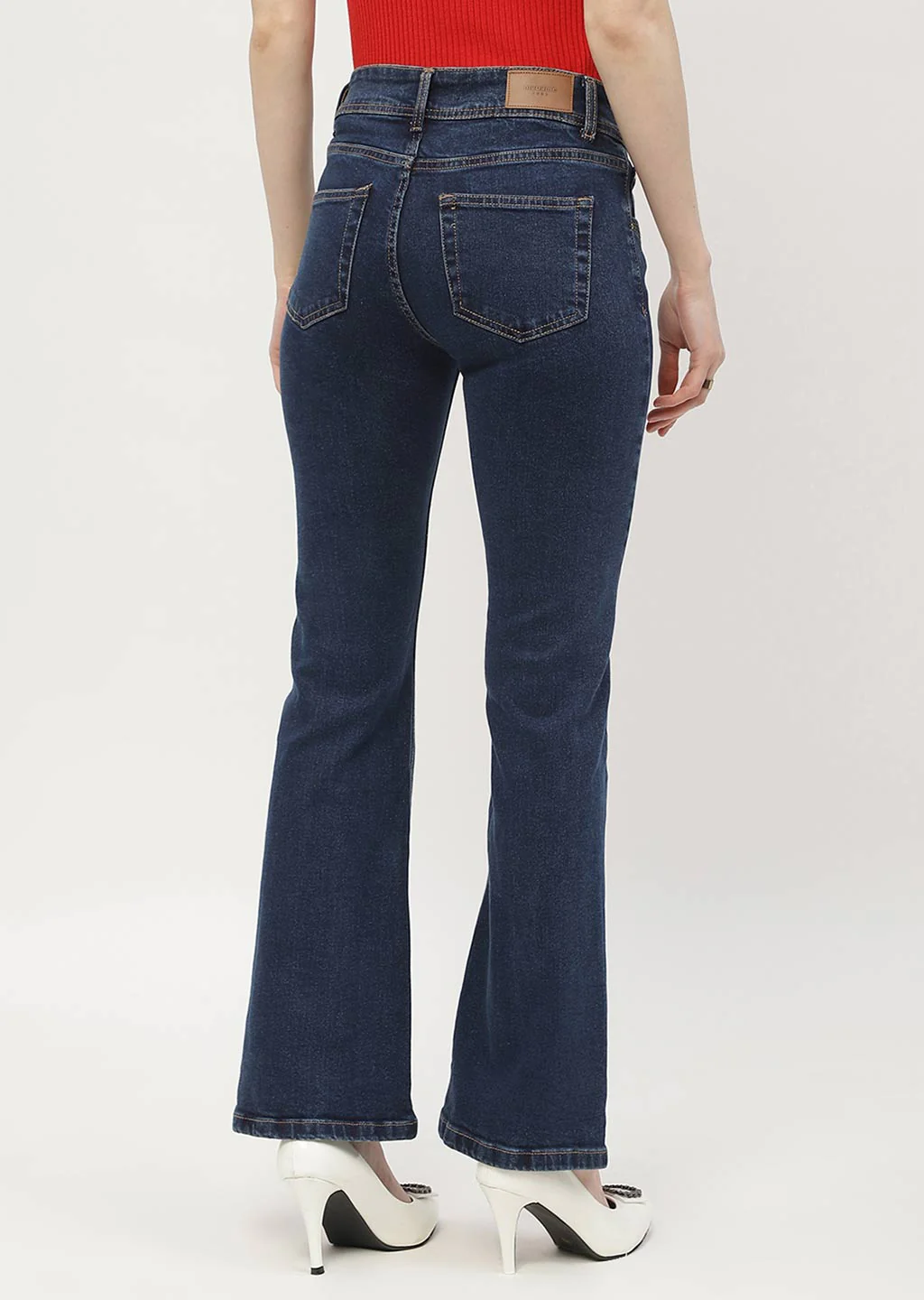 Madame Cut Seam Carbon Blue Flared Jeans - Image 5