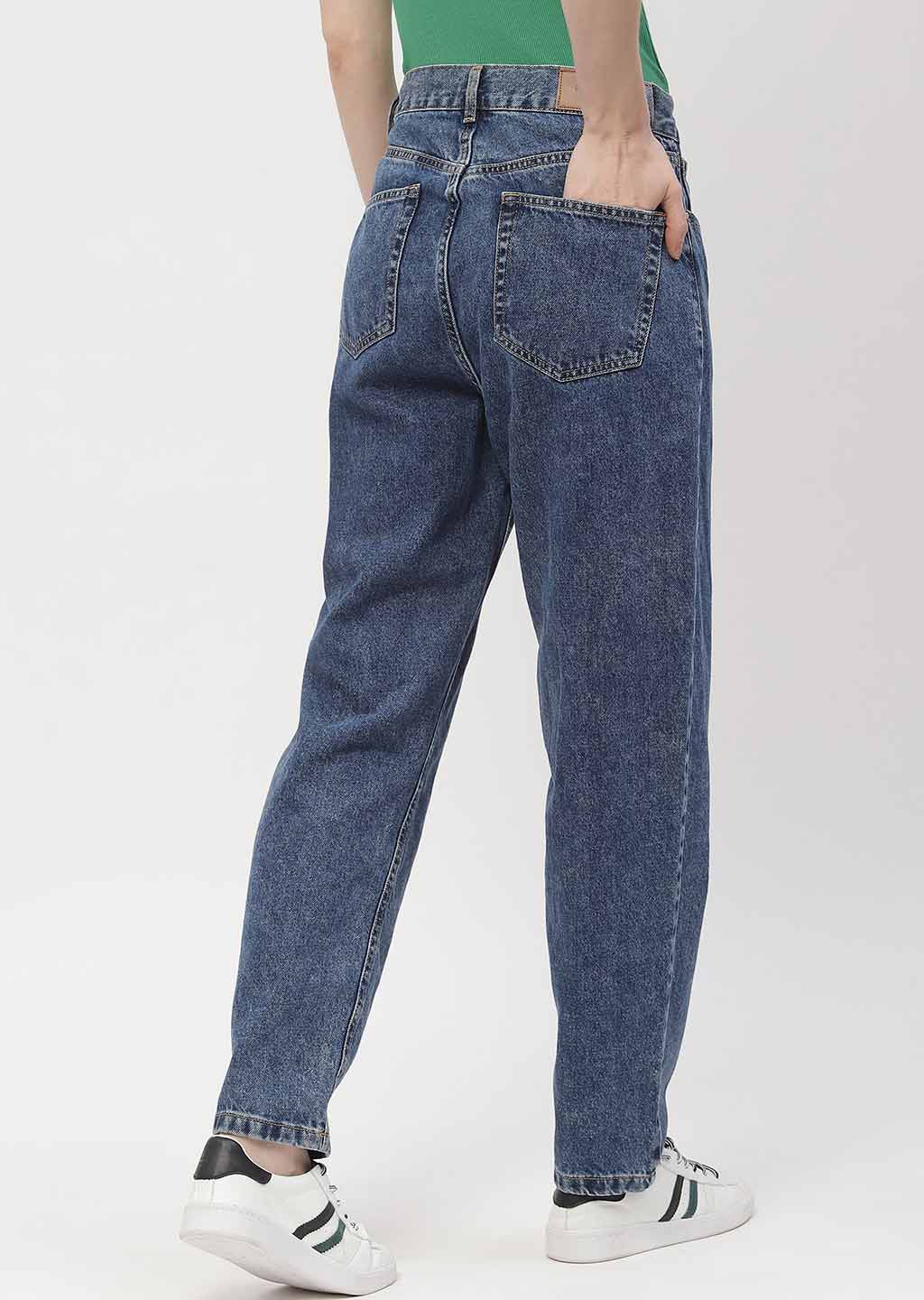 Madame High Rise Light Blue Mom Fit Jeans - Image 5