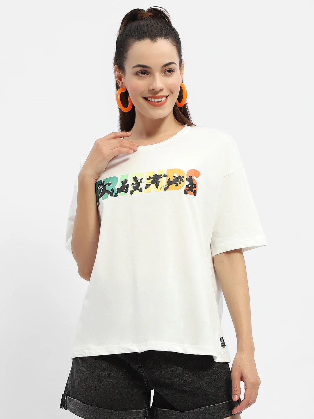 Madame Disney Graphic Print White Regular T-Shirt - Image 2