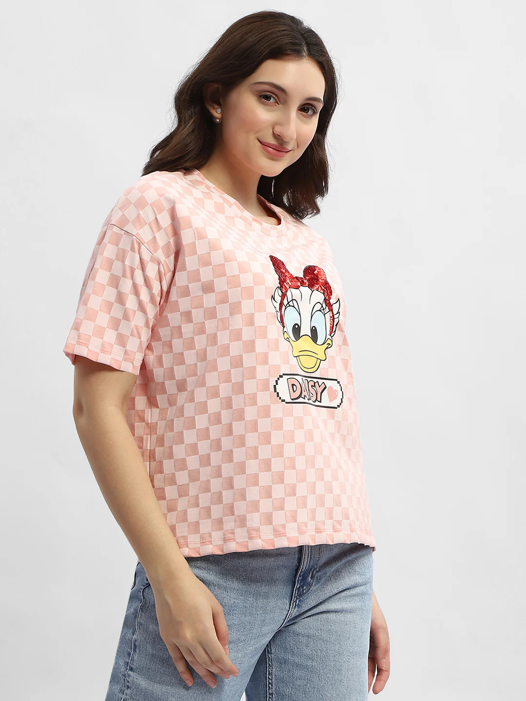 Madame Disney Donald Duck Pink Cotton T-Shirt - Image 4