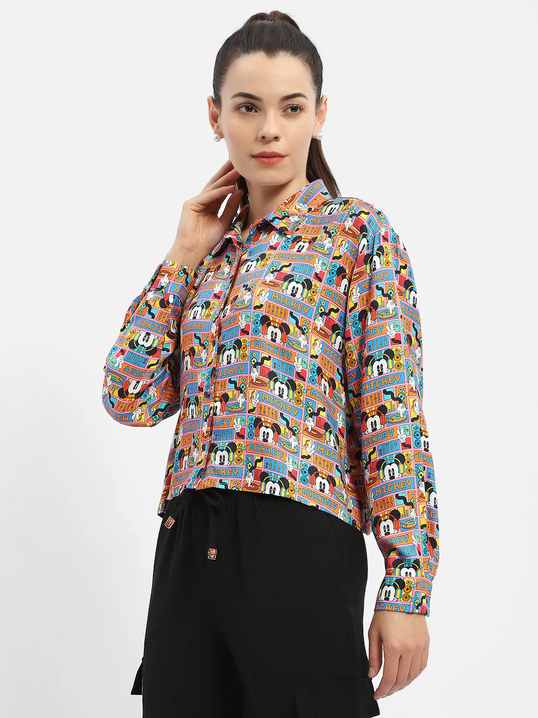 Madame Disney Printed Orange Shirt - Image 4