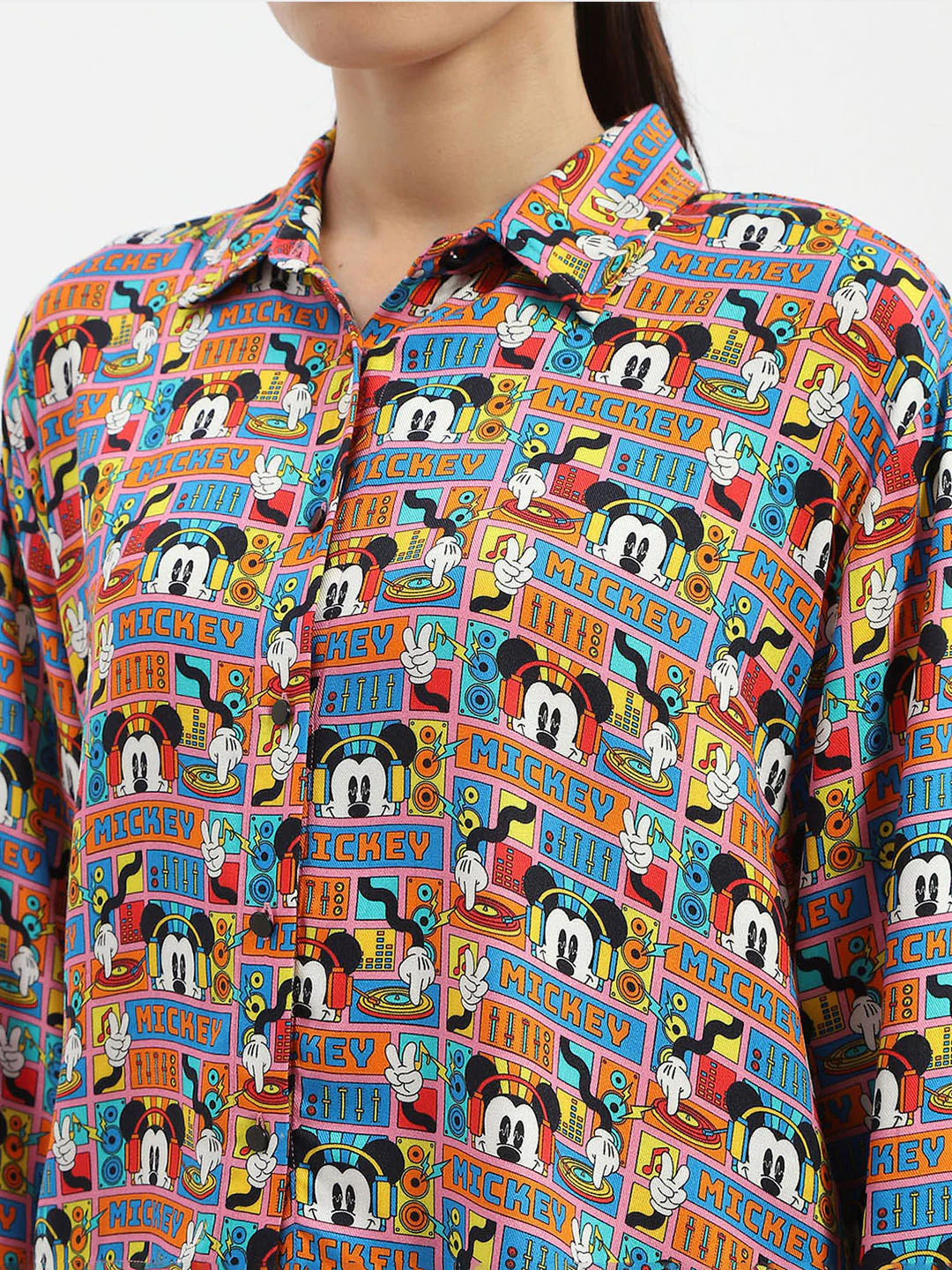 Madame Disney Printed Orange Shirt - Image 6