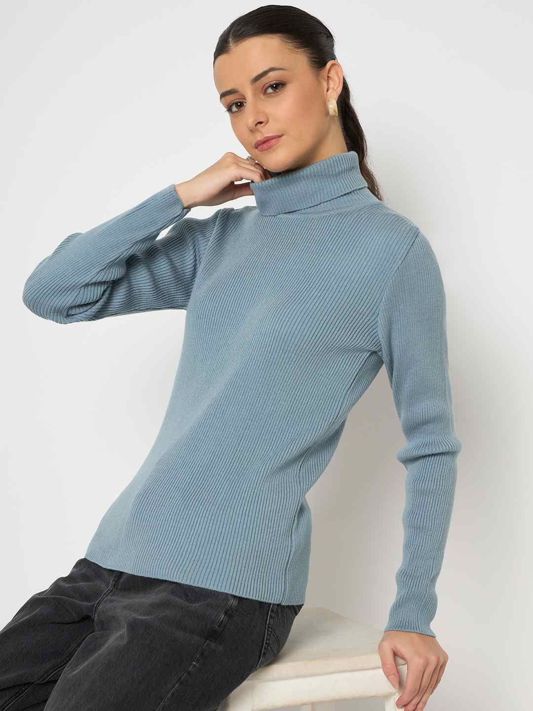 Madame High Neck Sky Blue Skeeve