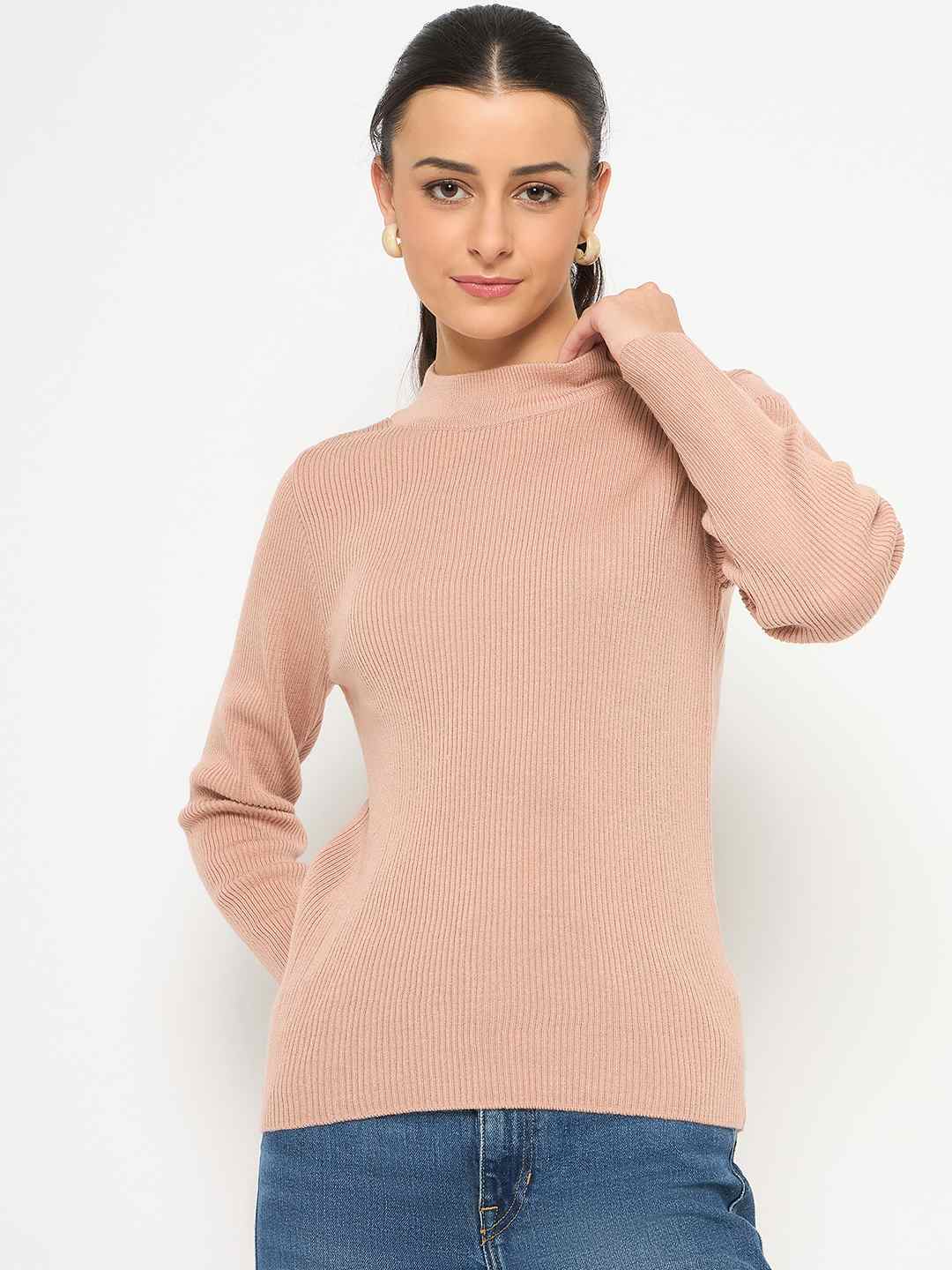 Madame Mock Neck Peach Skeeve - Image 3