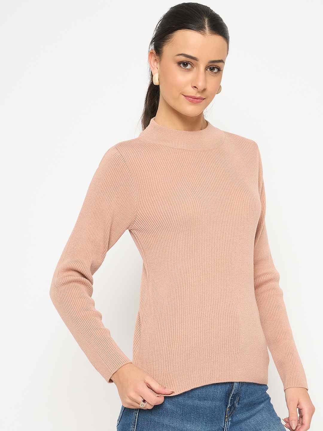 Madame Mock Neck Peach Skeeve - Image 4