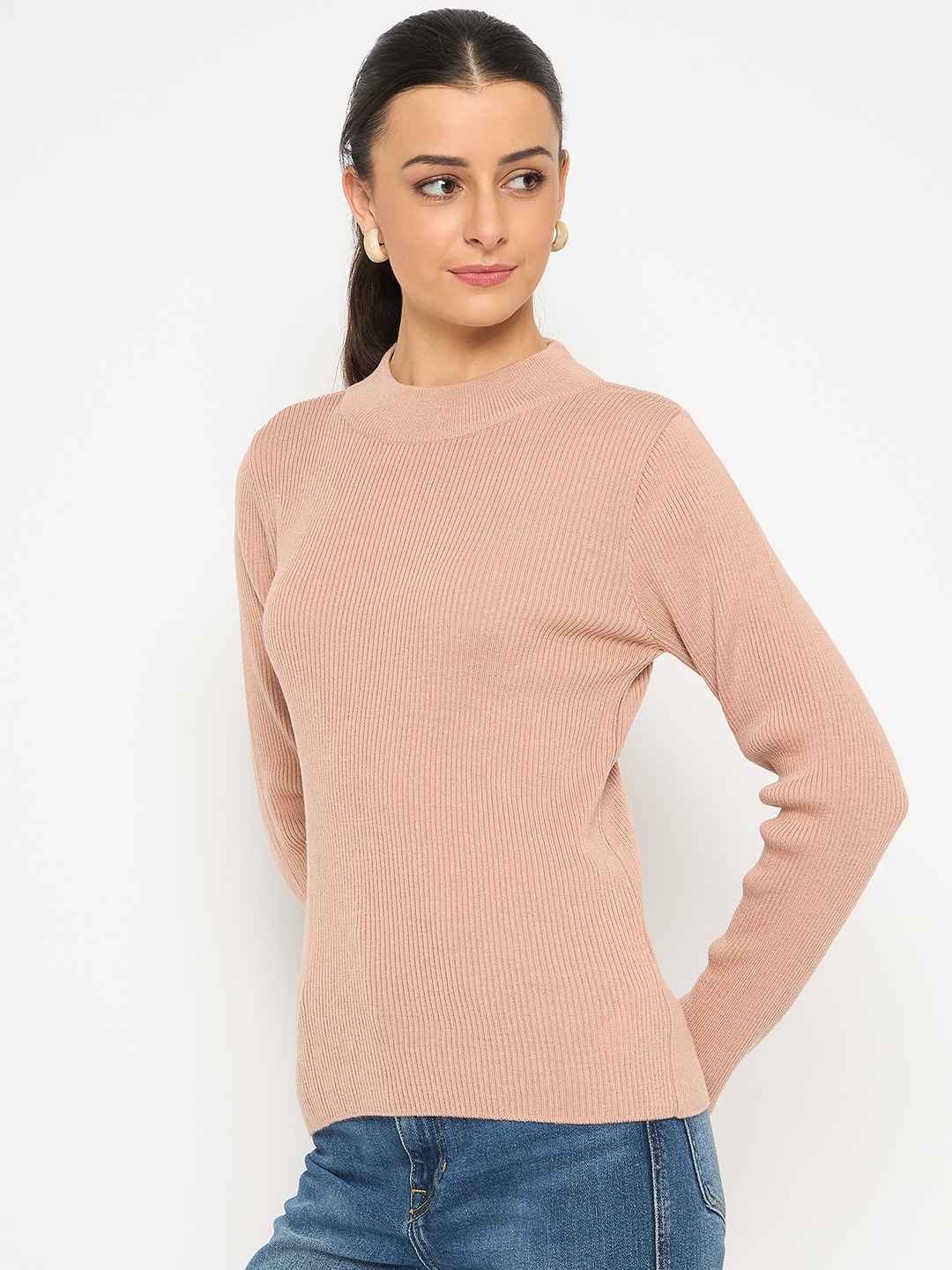 Madame Mock Neck Peach Skeeve - Image 5