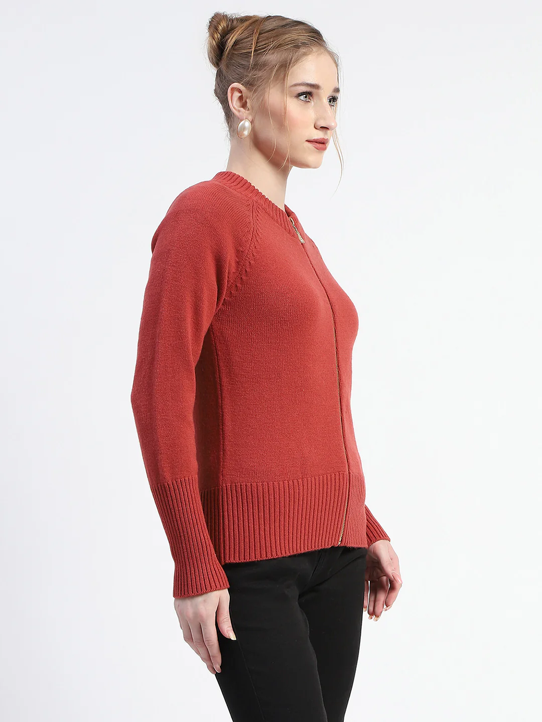 Madame Blush Full-Zip Knit Sweater - Image 3