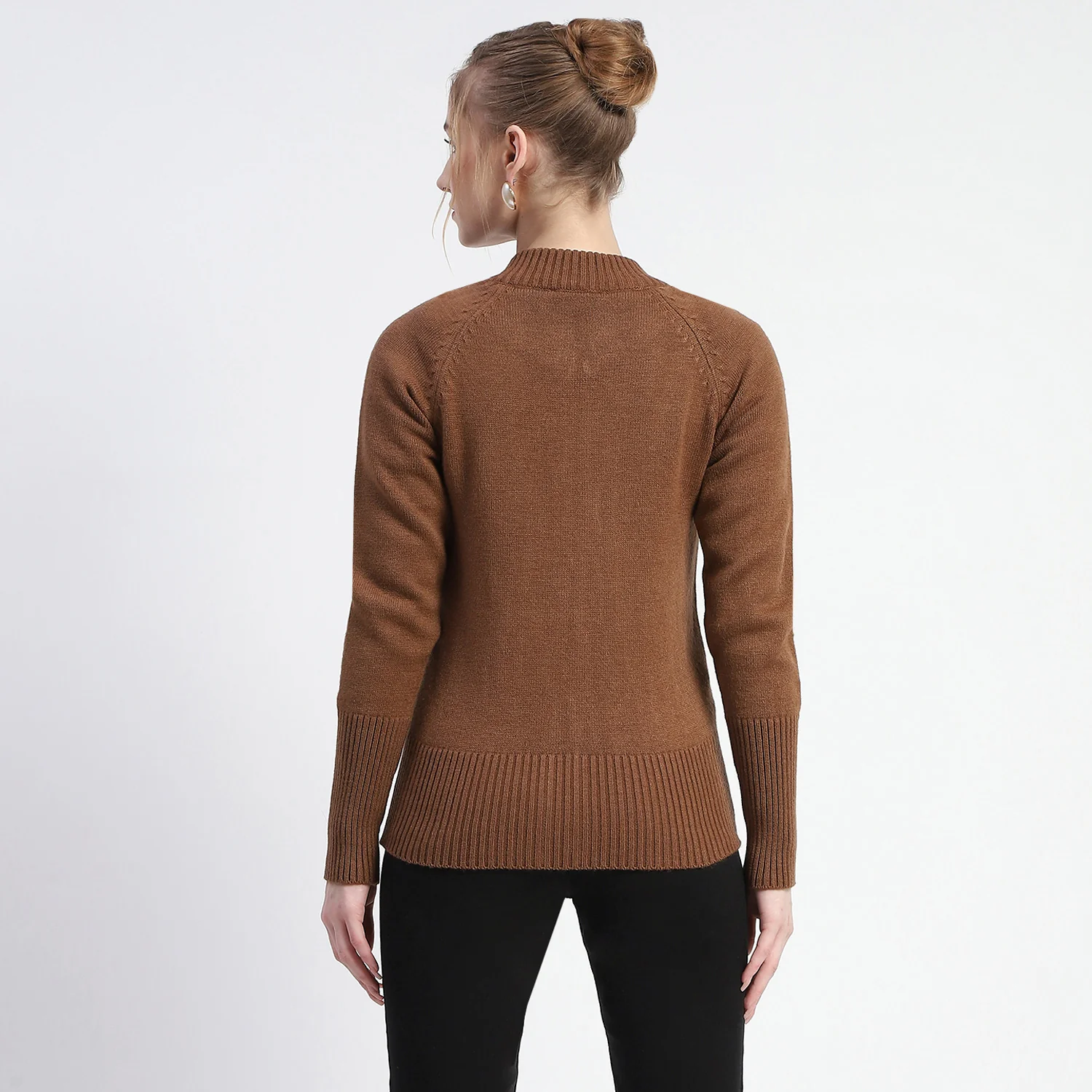 Madame Brown Full-Zip Knit Sweater - Image 5