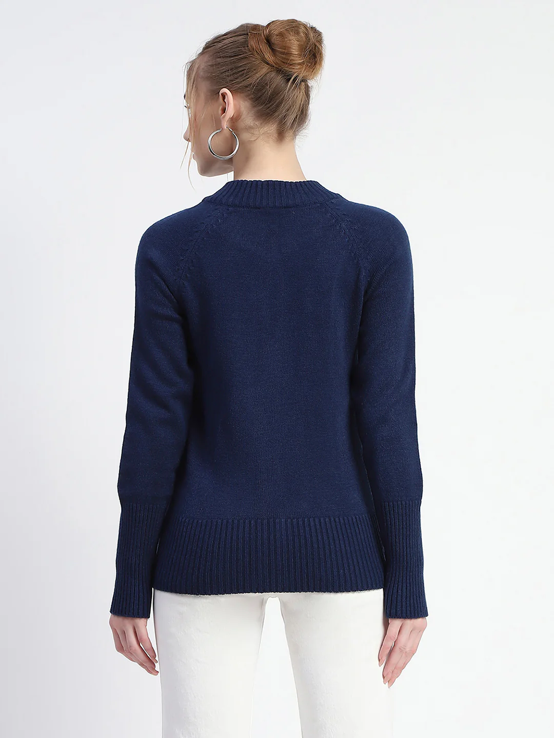 Madame Blue Full-Zip Knit Sweater - Image 4