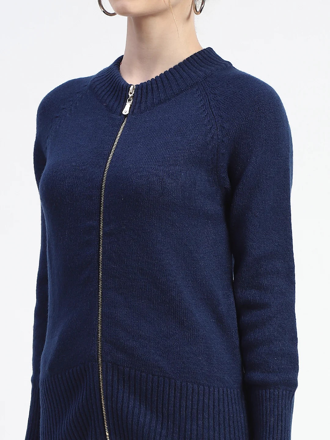 Madame Blue Full-Zip Knit Sweater - Image 6