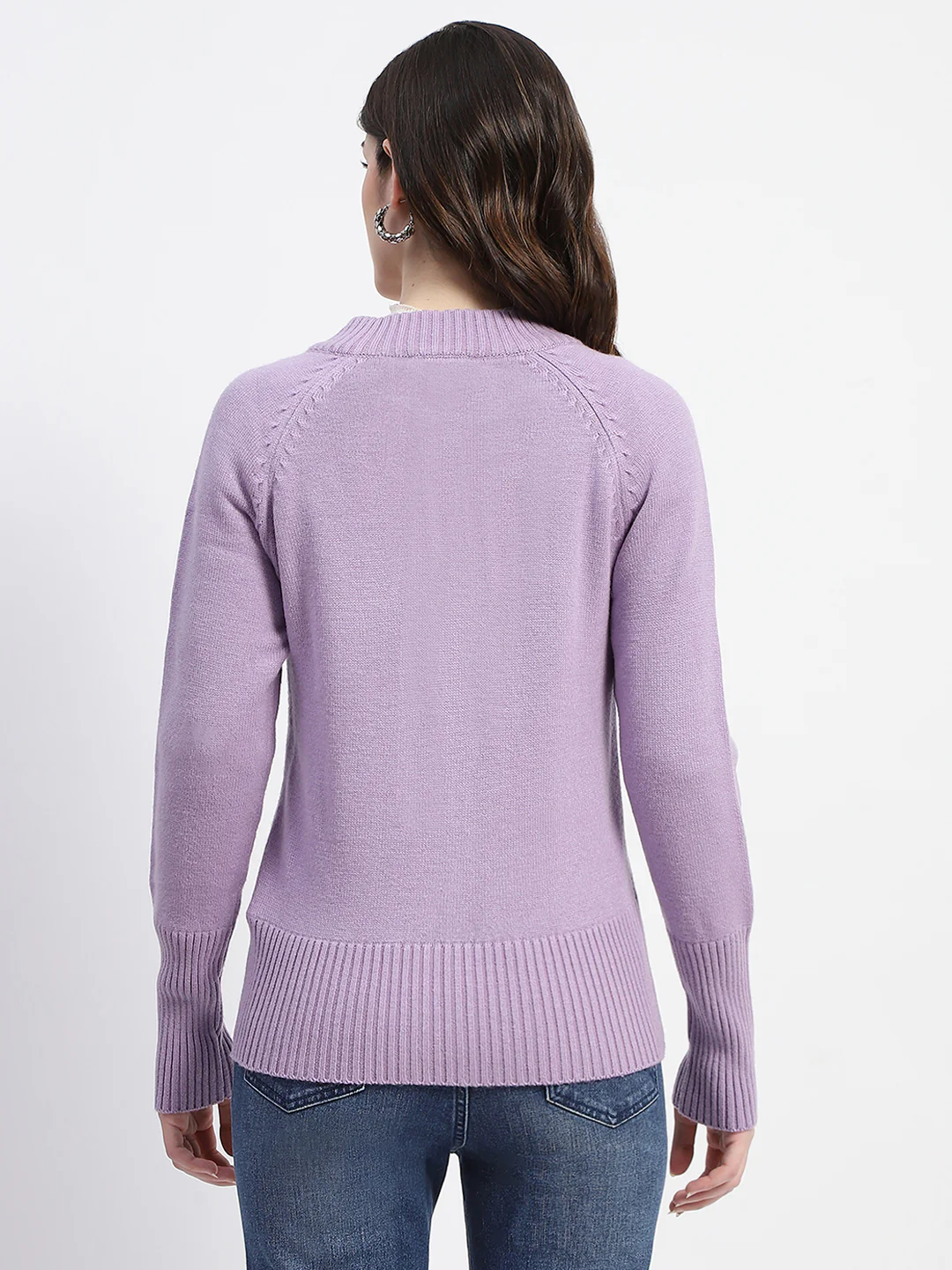 Madame Knit Lilac Mock Neck Sweater - Image 4
