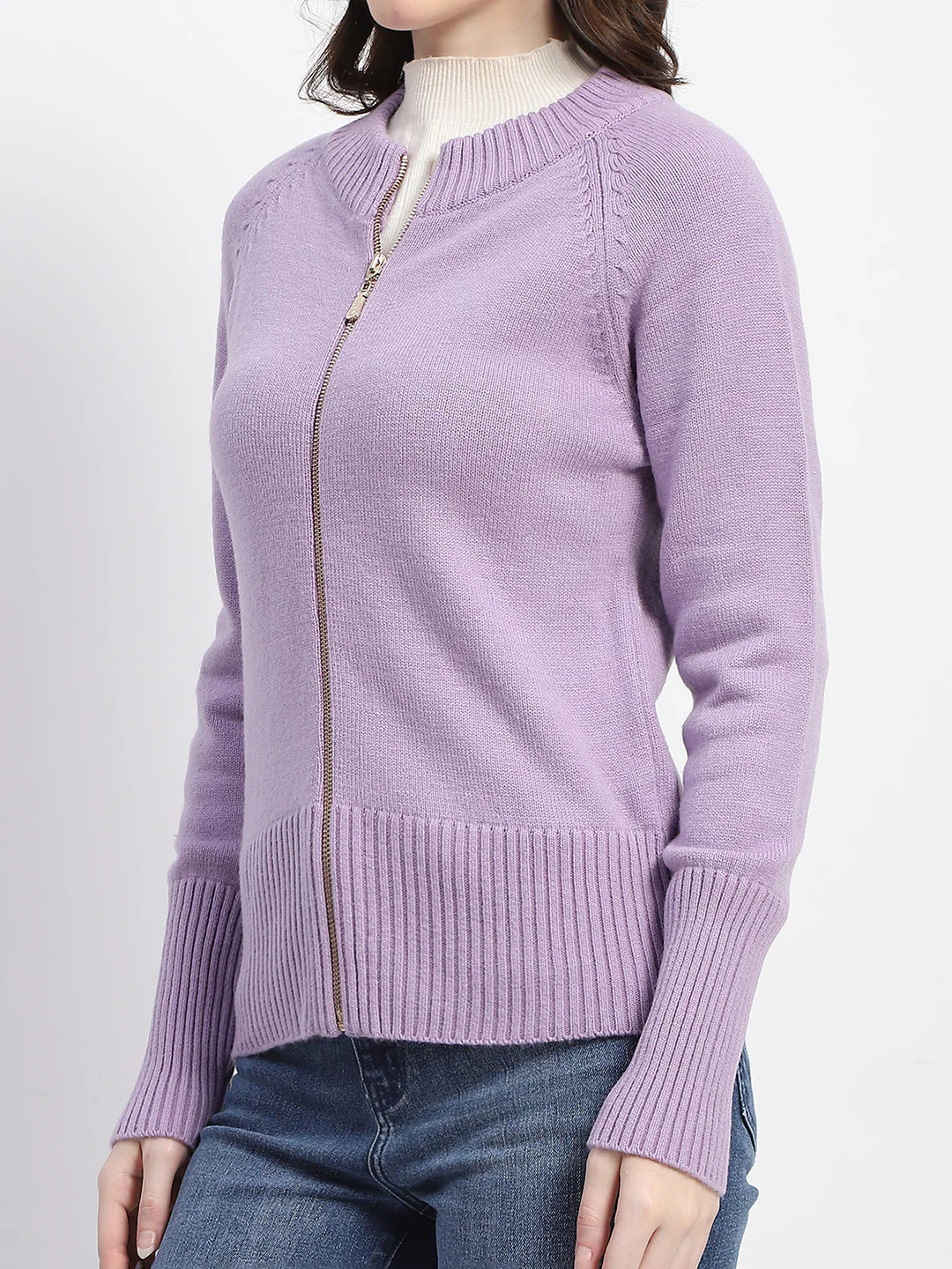 Madame Knit Lilac Mock Neck Sweater - Image 6