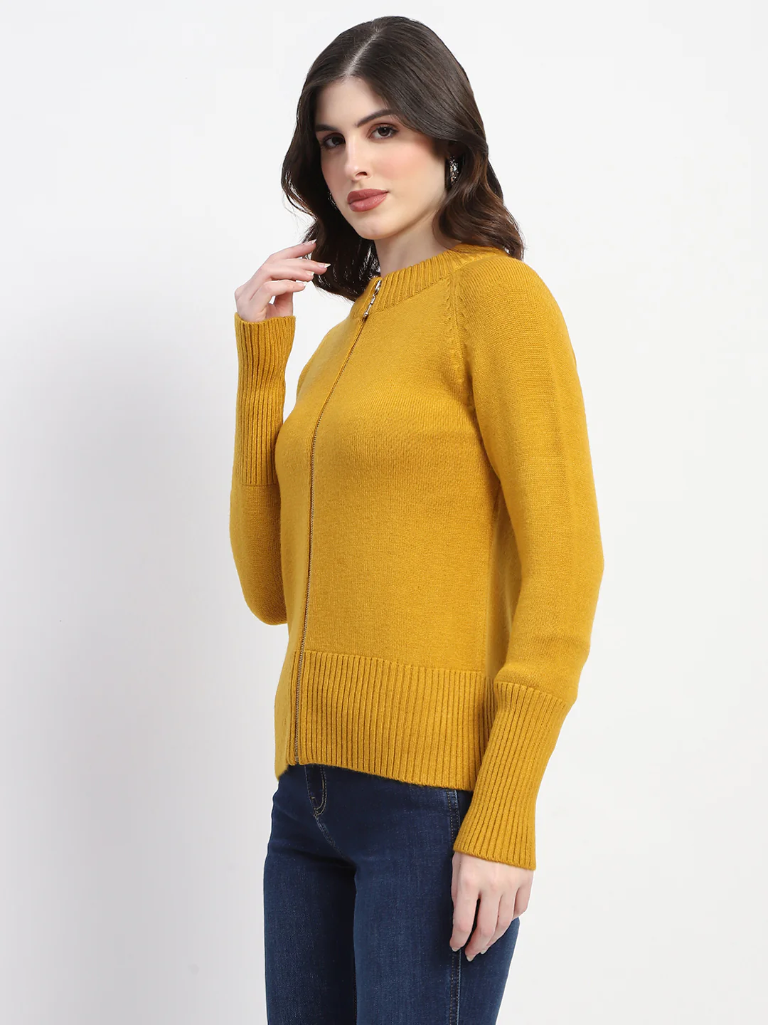 Madame Knit Mustard Mock Neck Sweater - Image 2