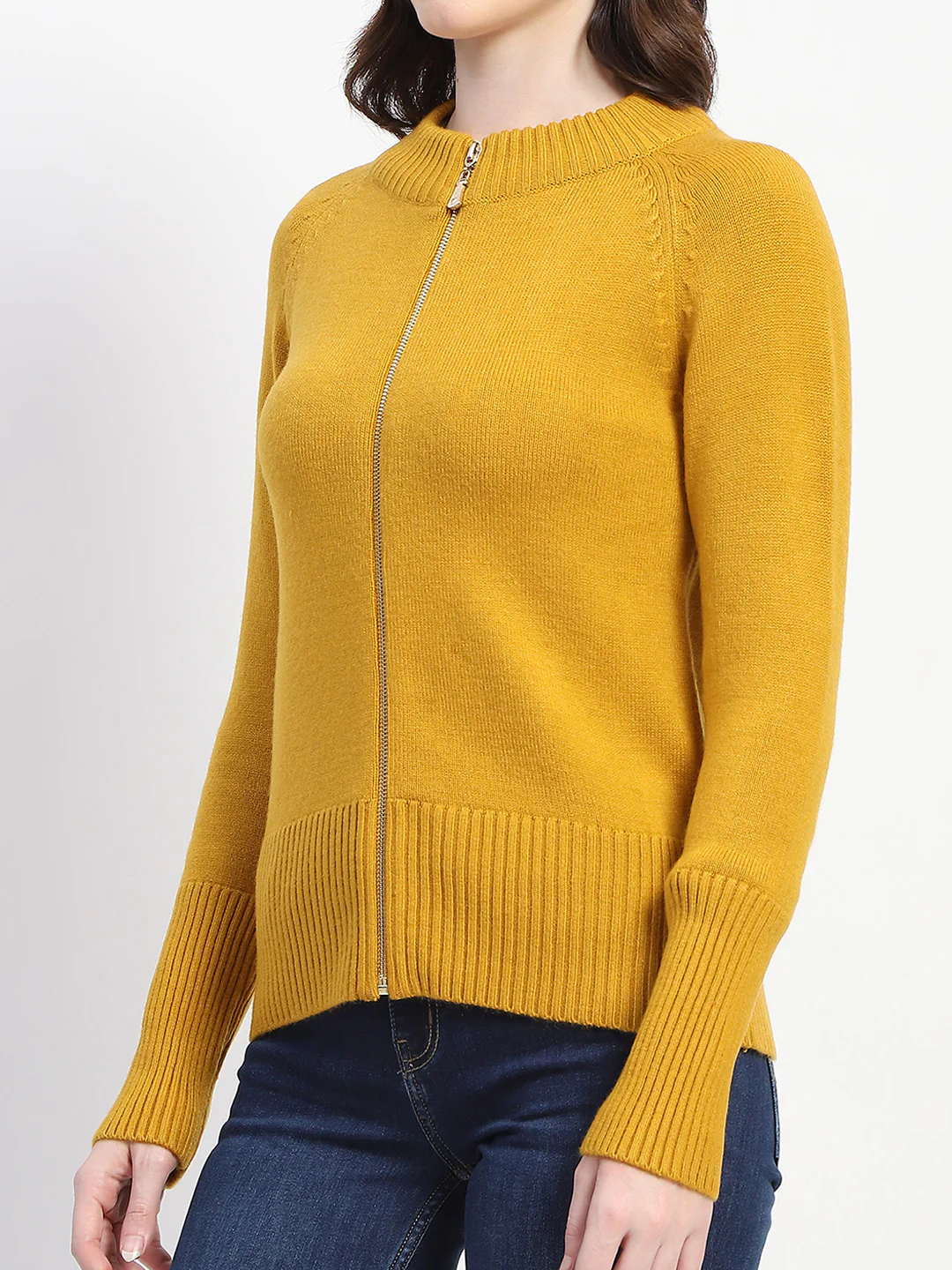 Madame Knit Mustard Mock Neck Sweater - Image 6