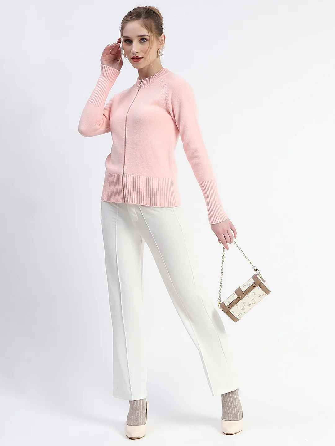 Madame Peach Full-Zip Knit Sweater - Image 5