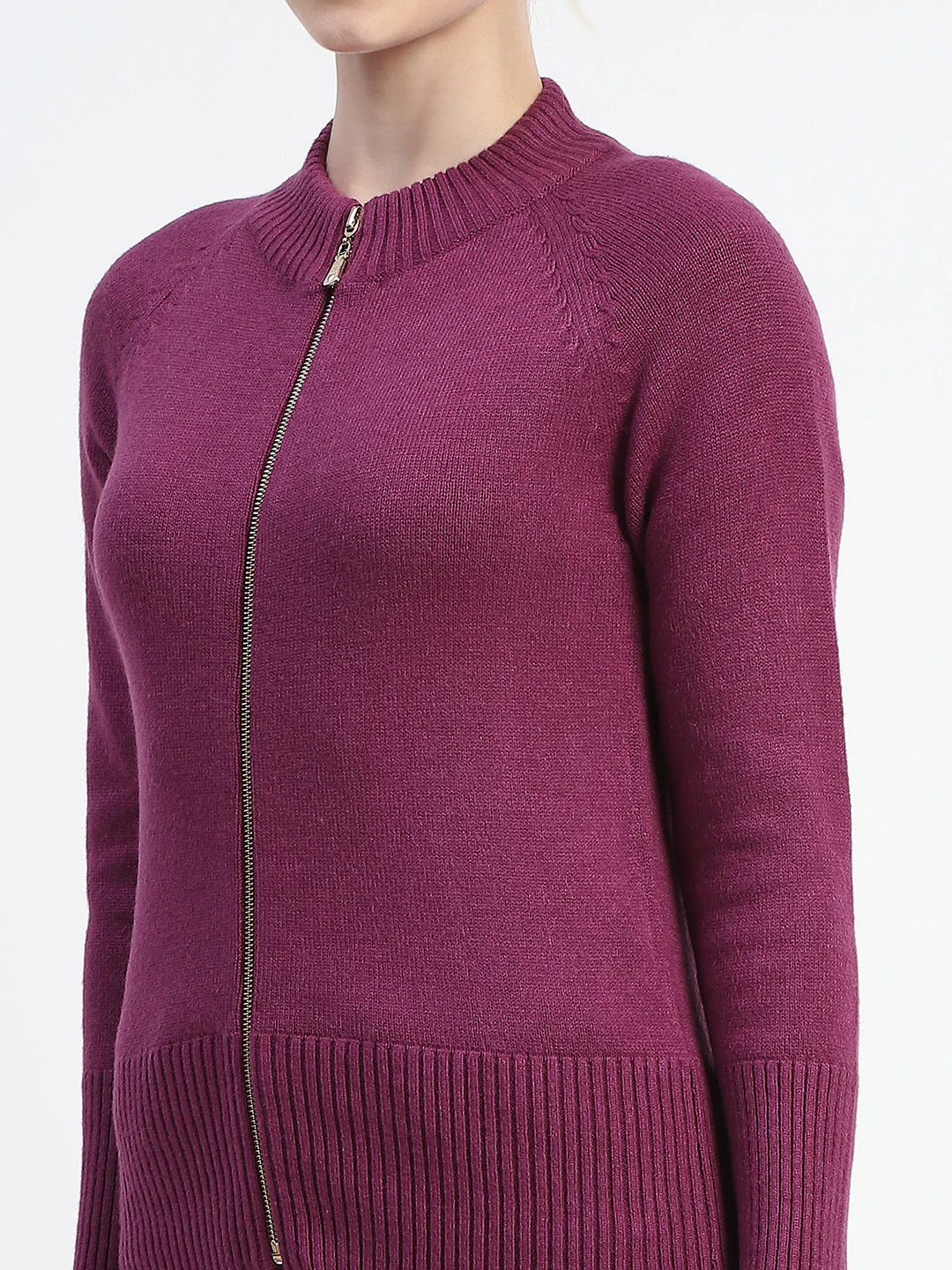 Madame Purple Full-Zip Knit Sweater - Image 6