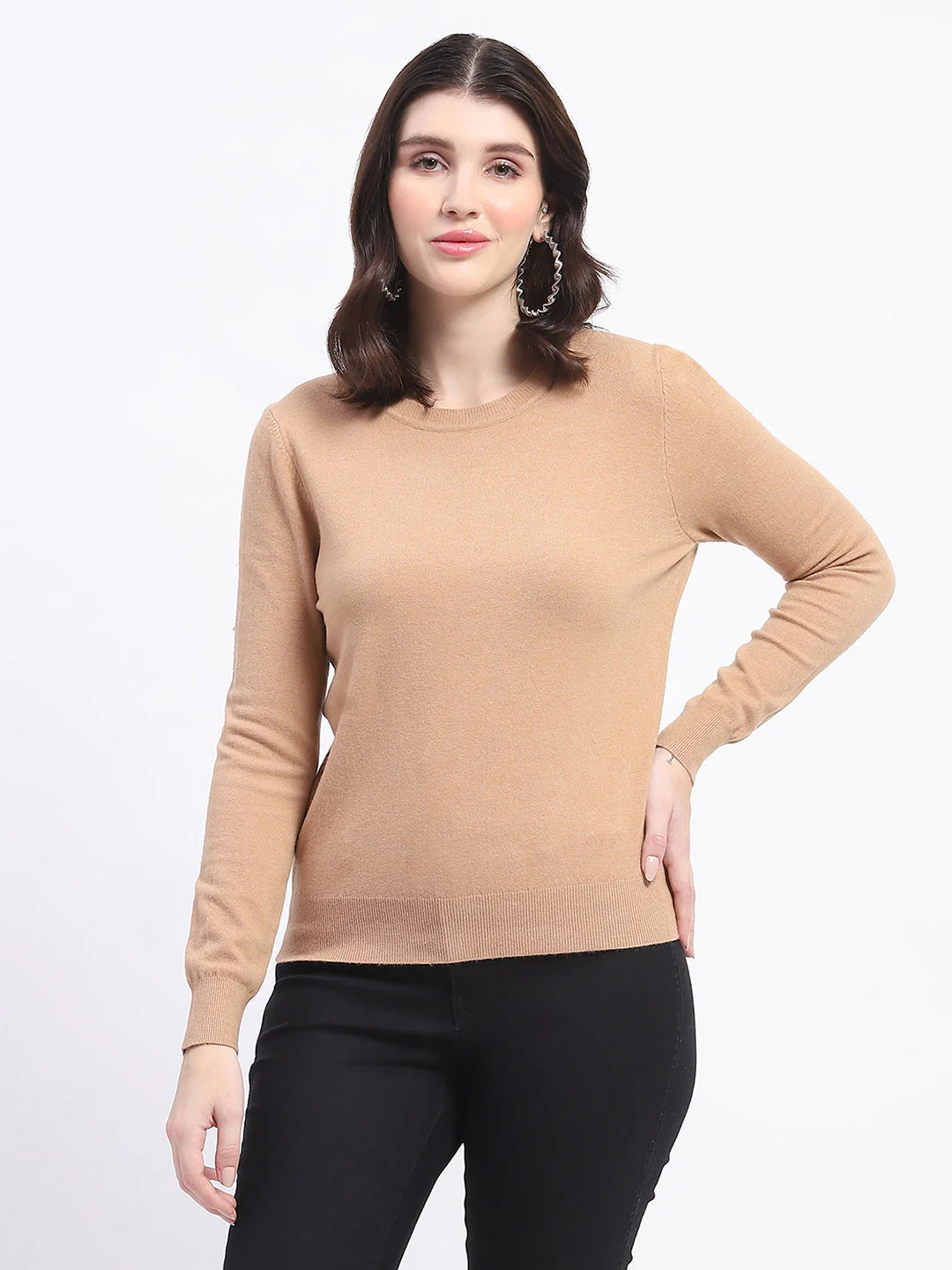 Madame Crew Neck Brown Sweater - Image 2