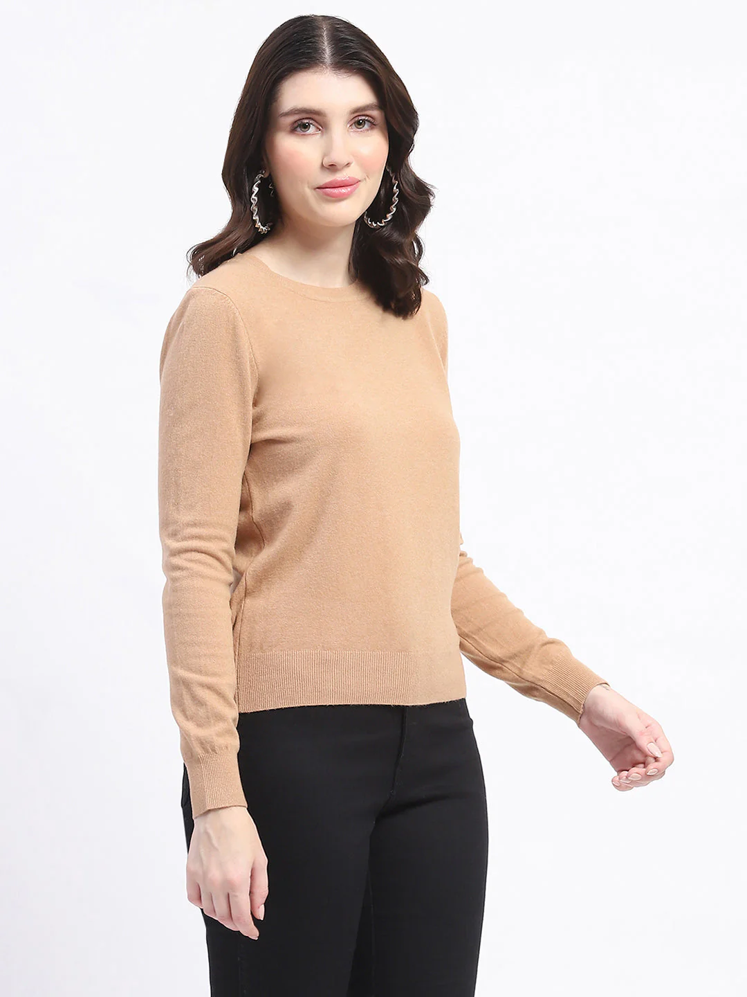 Madame Crew Neck Brown Sweater - Image 3