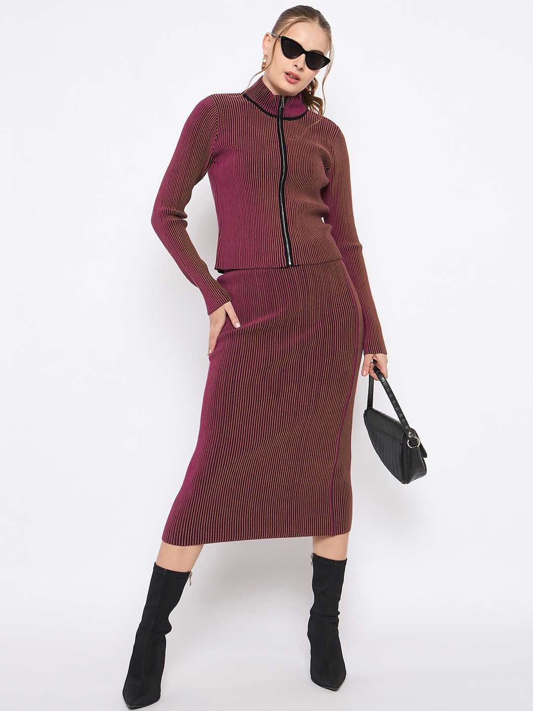 Madame Zipped Top and Skirt Co-ord Set - Image 2