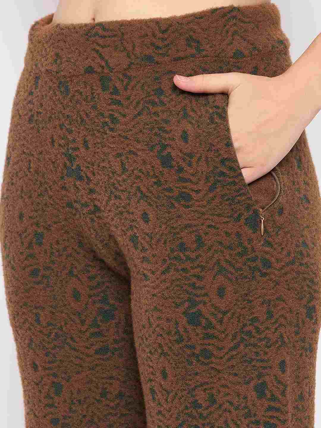Madame Top and Bottoms Printed Brown Co-ord Set - Image 7