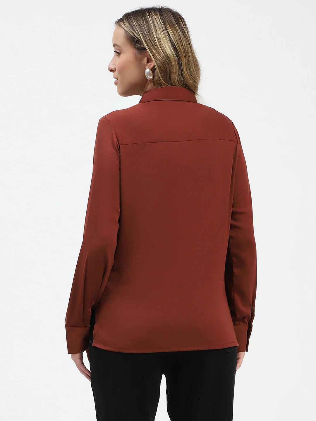 Madame Rust Button-Up Shirt with Classic Collar - Image 5