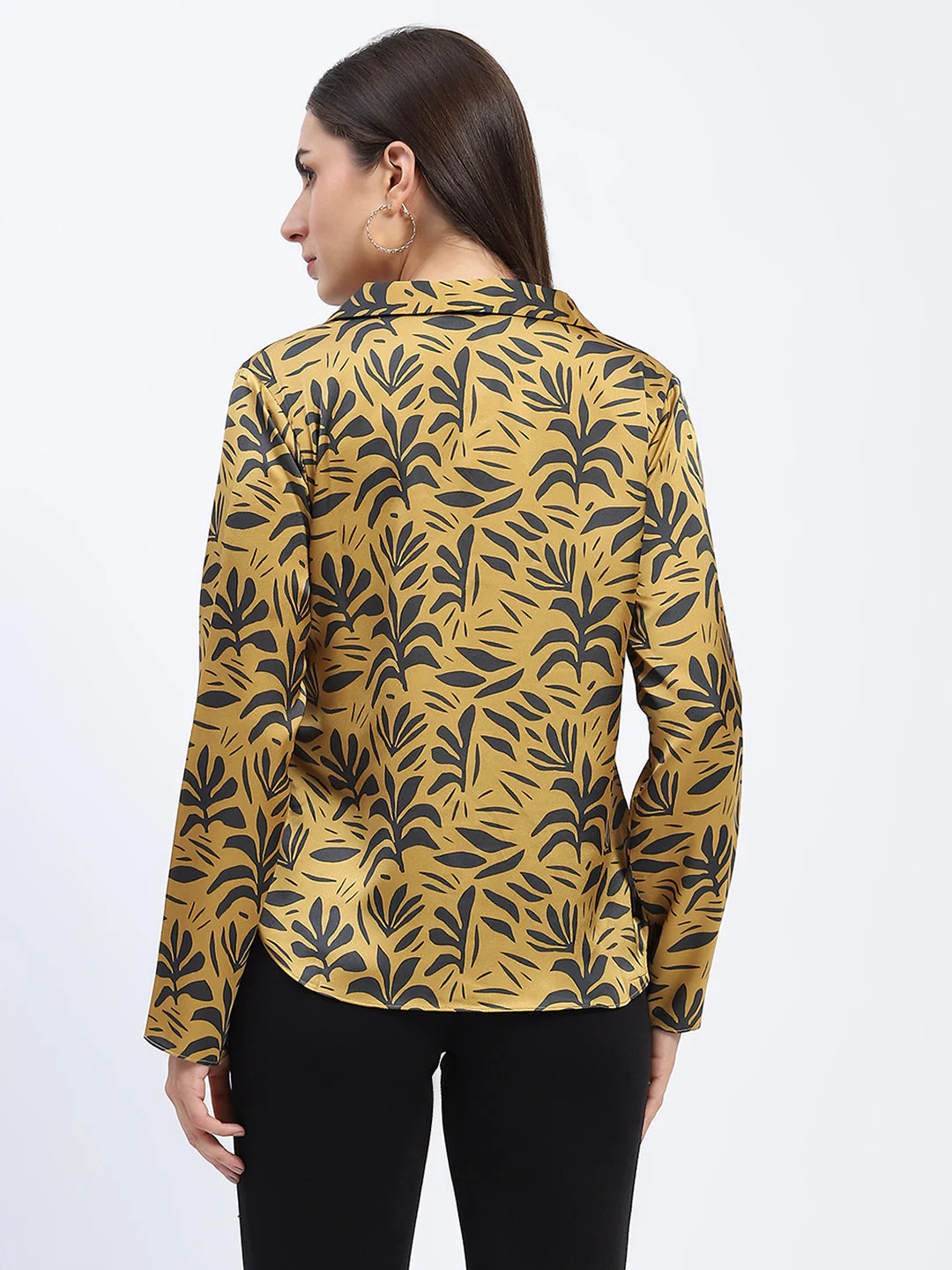 Madame Golden Leaf Print Shirt - Image 6