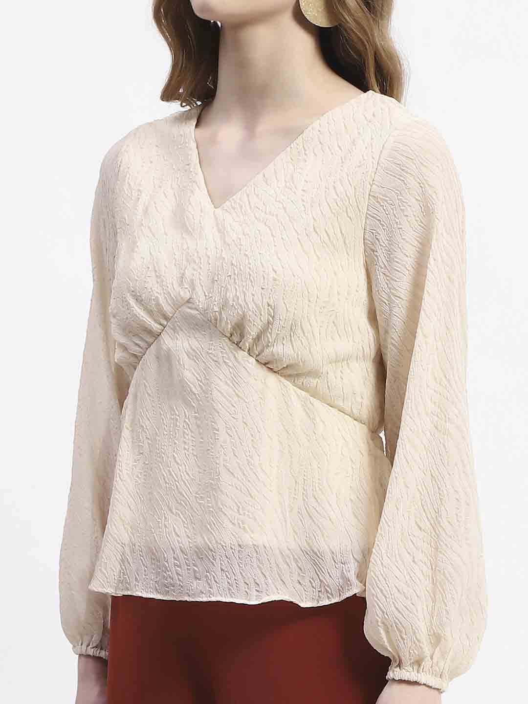 Madame Beige Empire Waist Top - Image 6