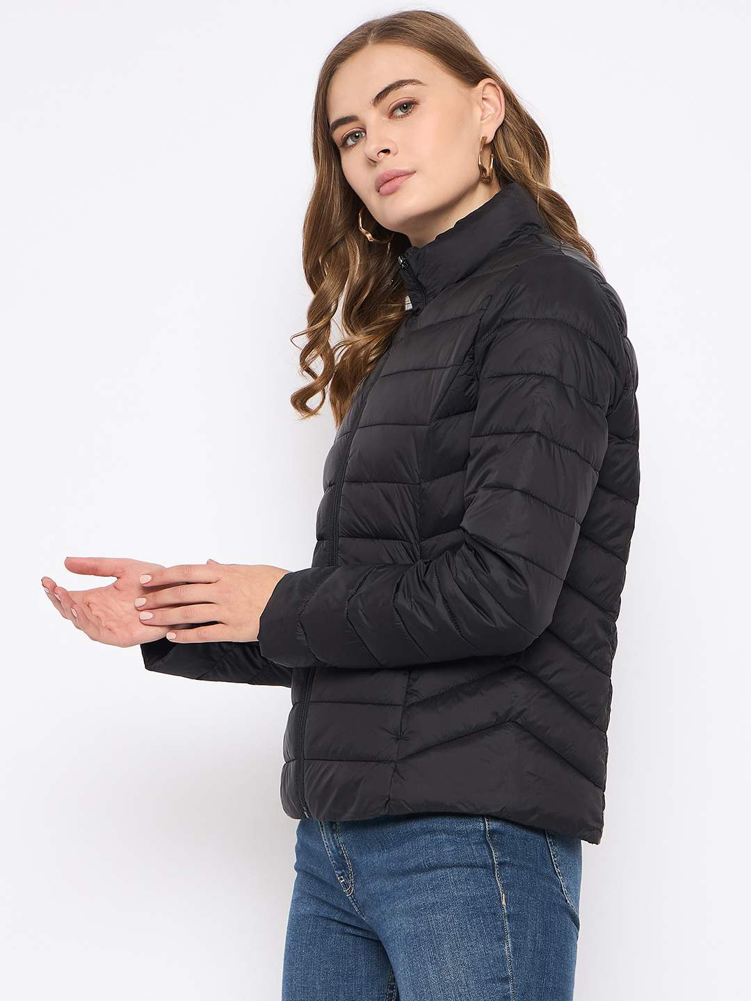 Madame Quilted Black Puffer Jacket - Image 5