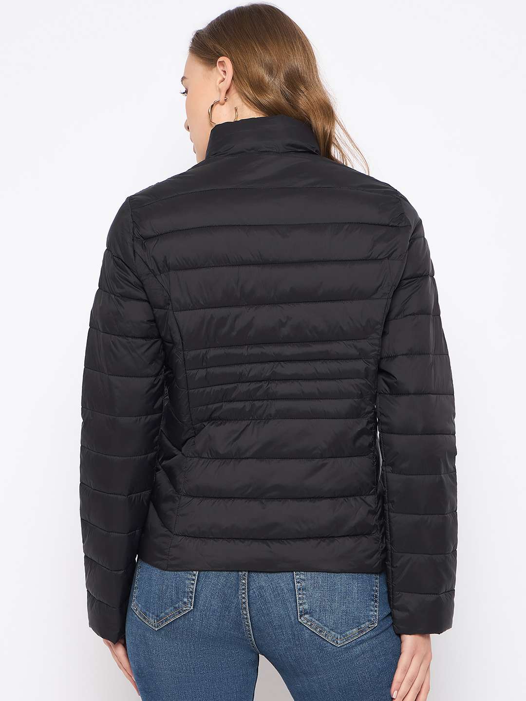 Madame Quilted Black Puffer Jacket - Image 6