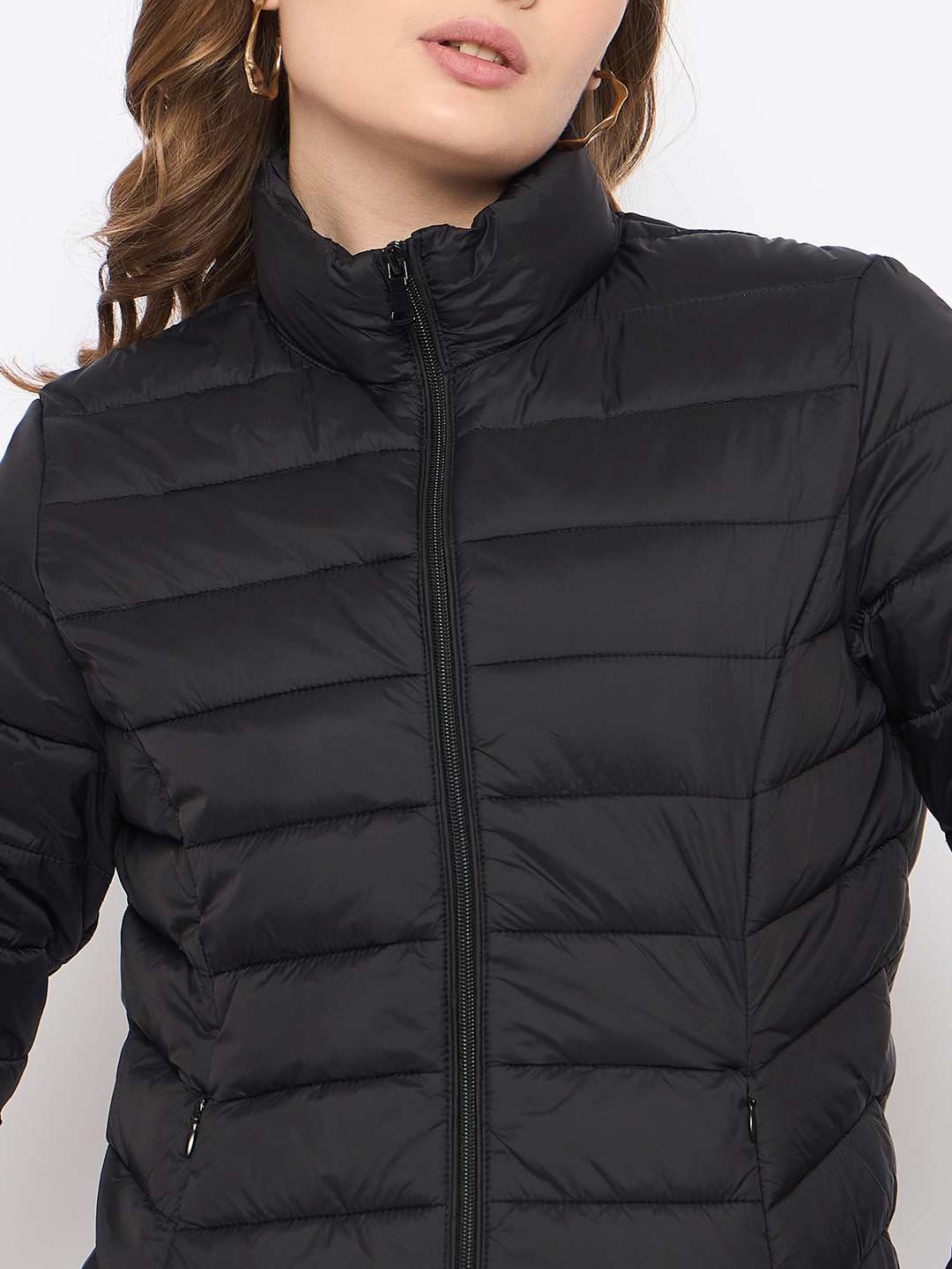 Madame Quilted Black Puffer Jacket - Image 7