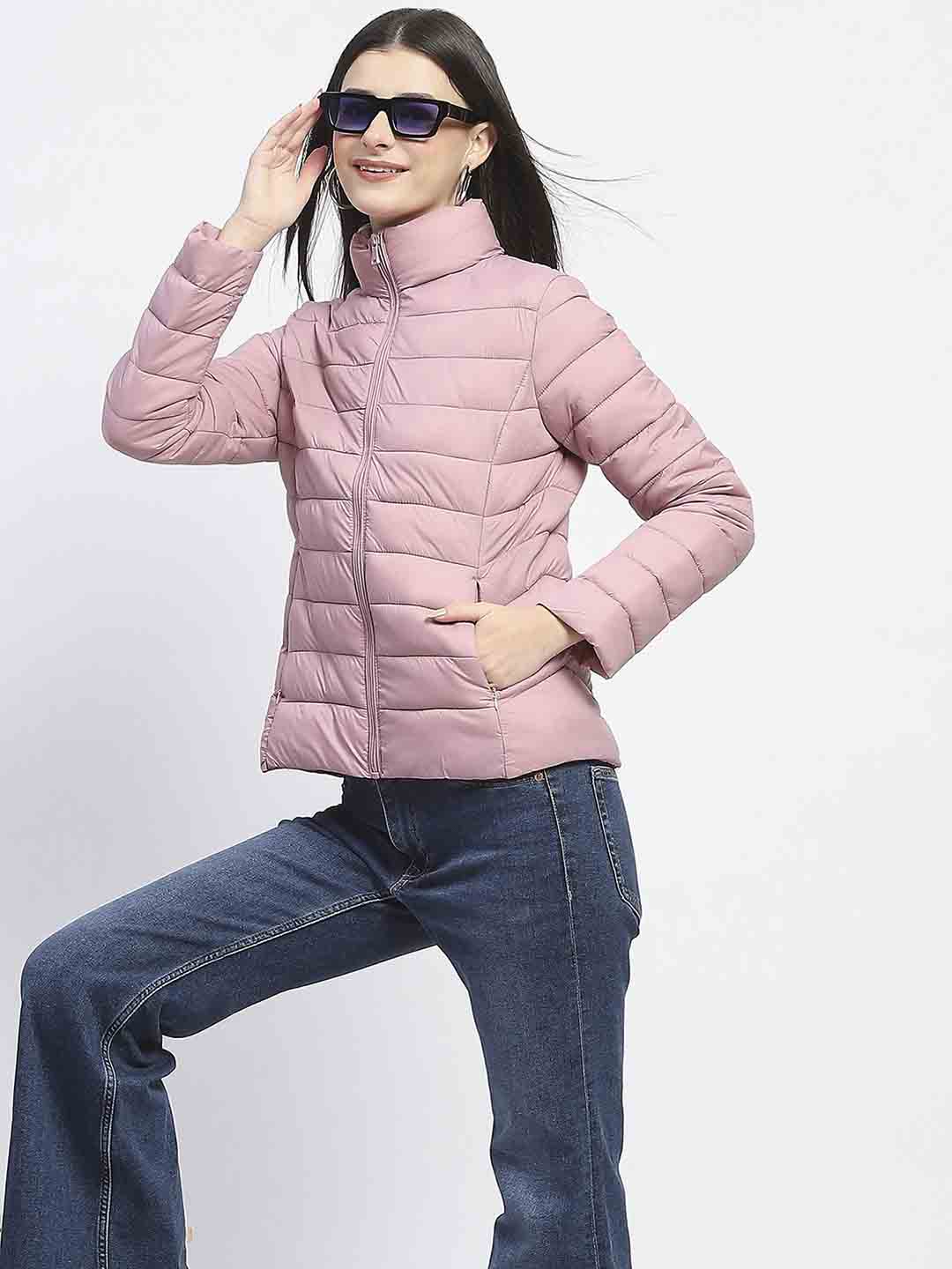 Madame Quilted Purplish Pink Puffer Jacket - Image 3