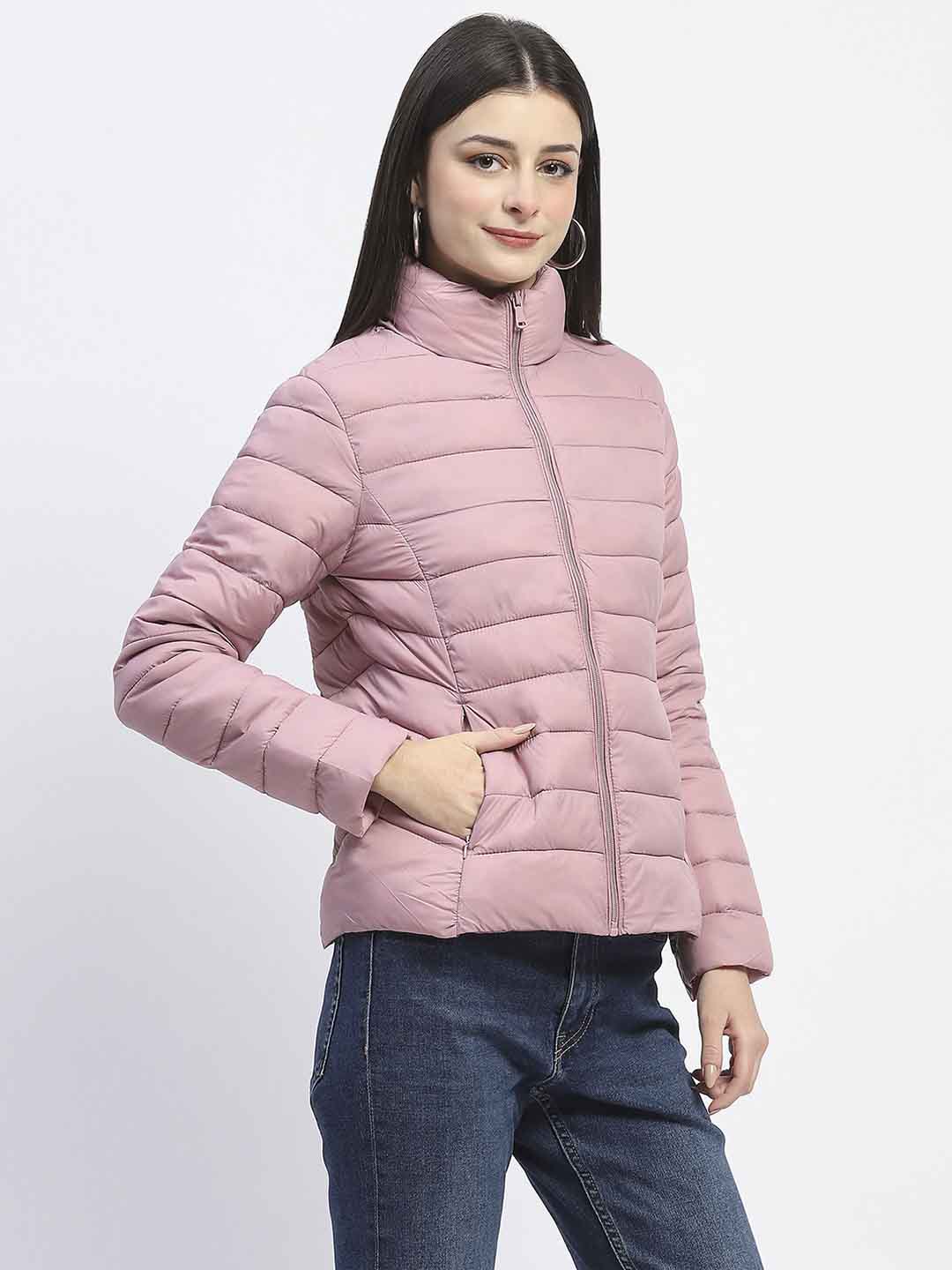 Madame Quilted Purplish Pink Puffer Jacket - Image 4